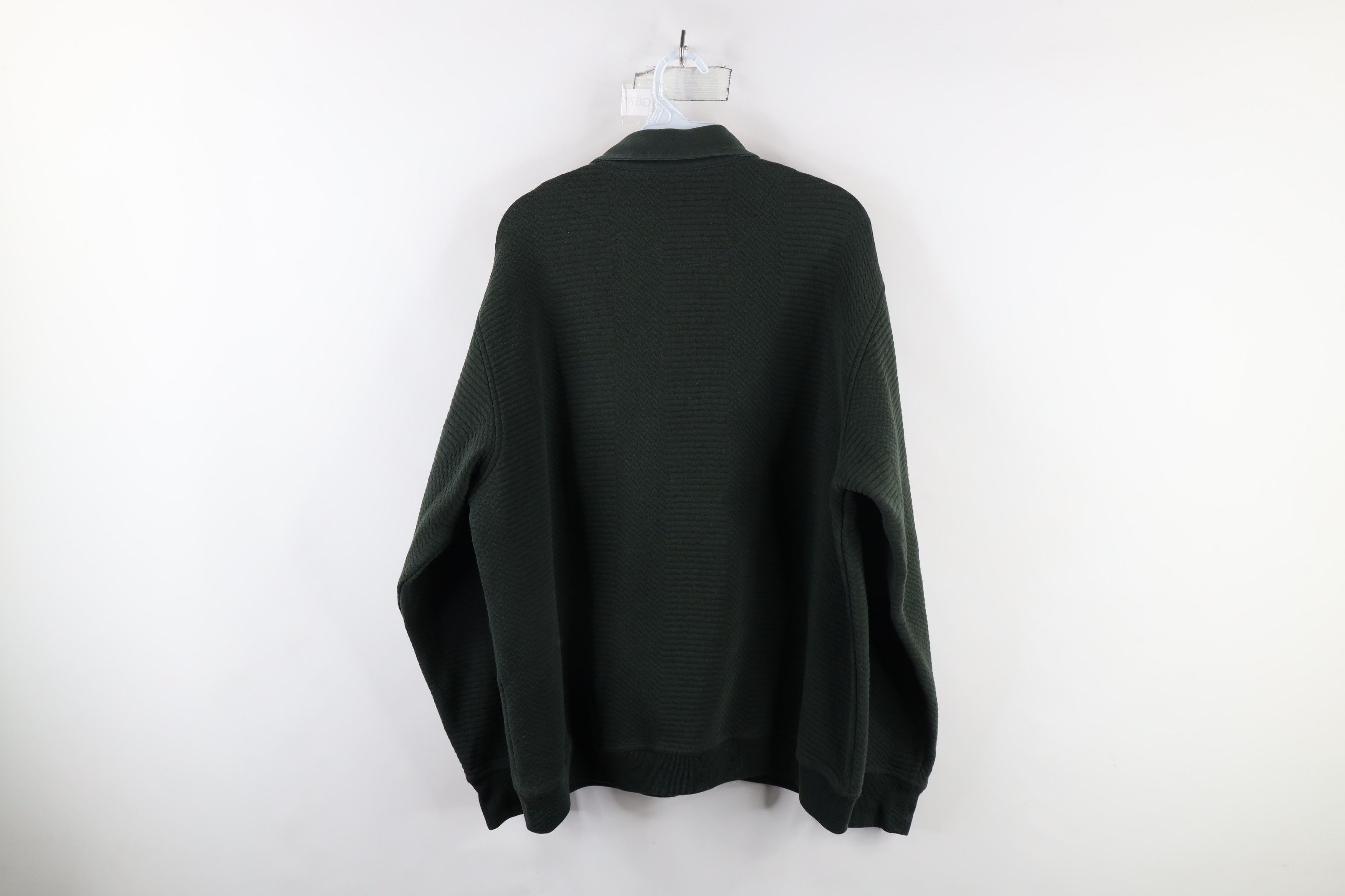 Vintage Vintage 90s Streetwear Pullover Long Sleeve Polo Green Size US L / EU 52-54 / 3 - 10 Thumbnail