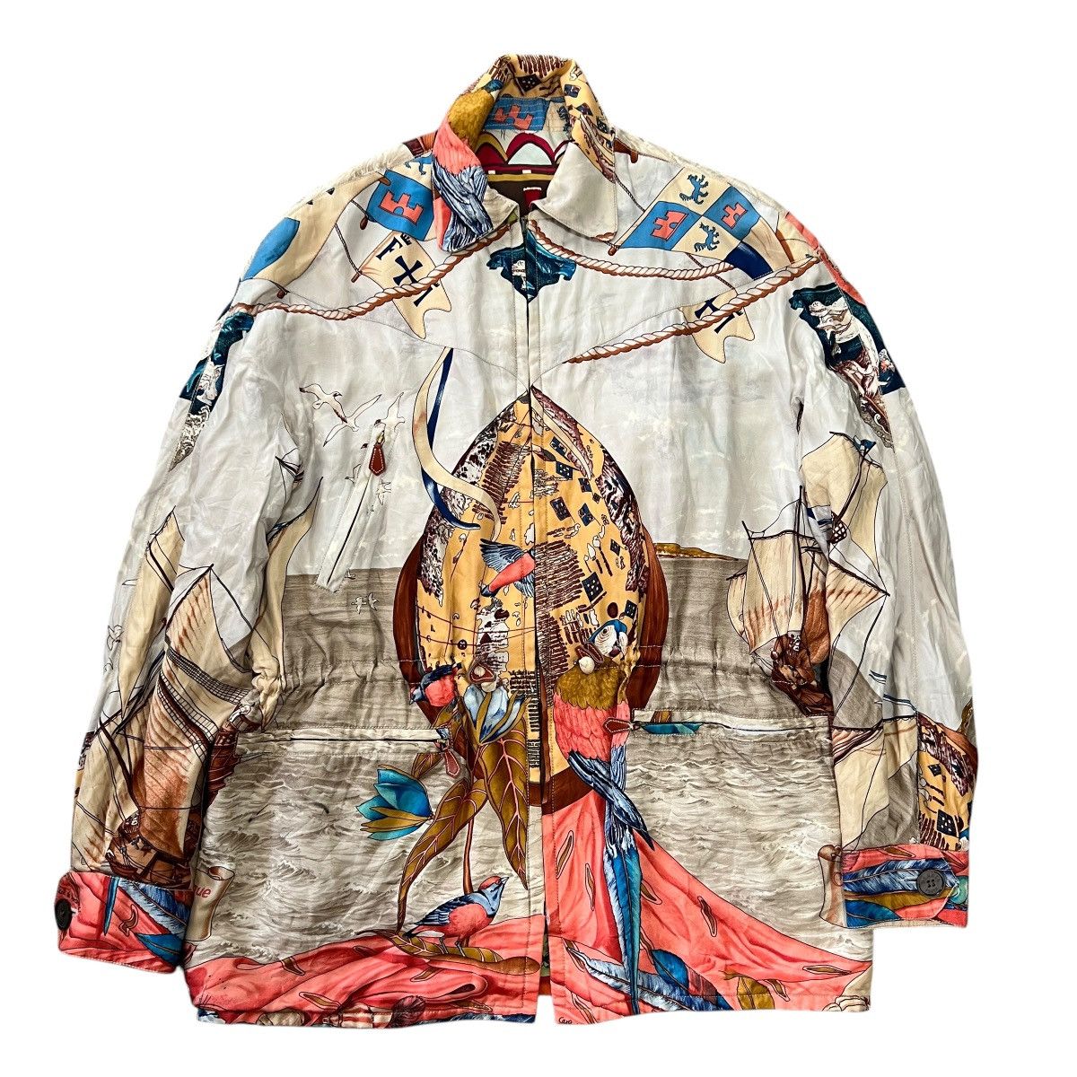 HERMES 90s MARGIELA Vintage Reversible Silk Jacket