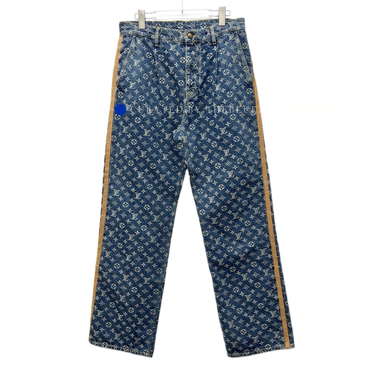 Louis Vuitton Monogram All-over Print Blue Jeans Size US 32 / EU 48 - 1 Thumbnail