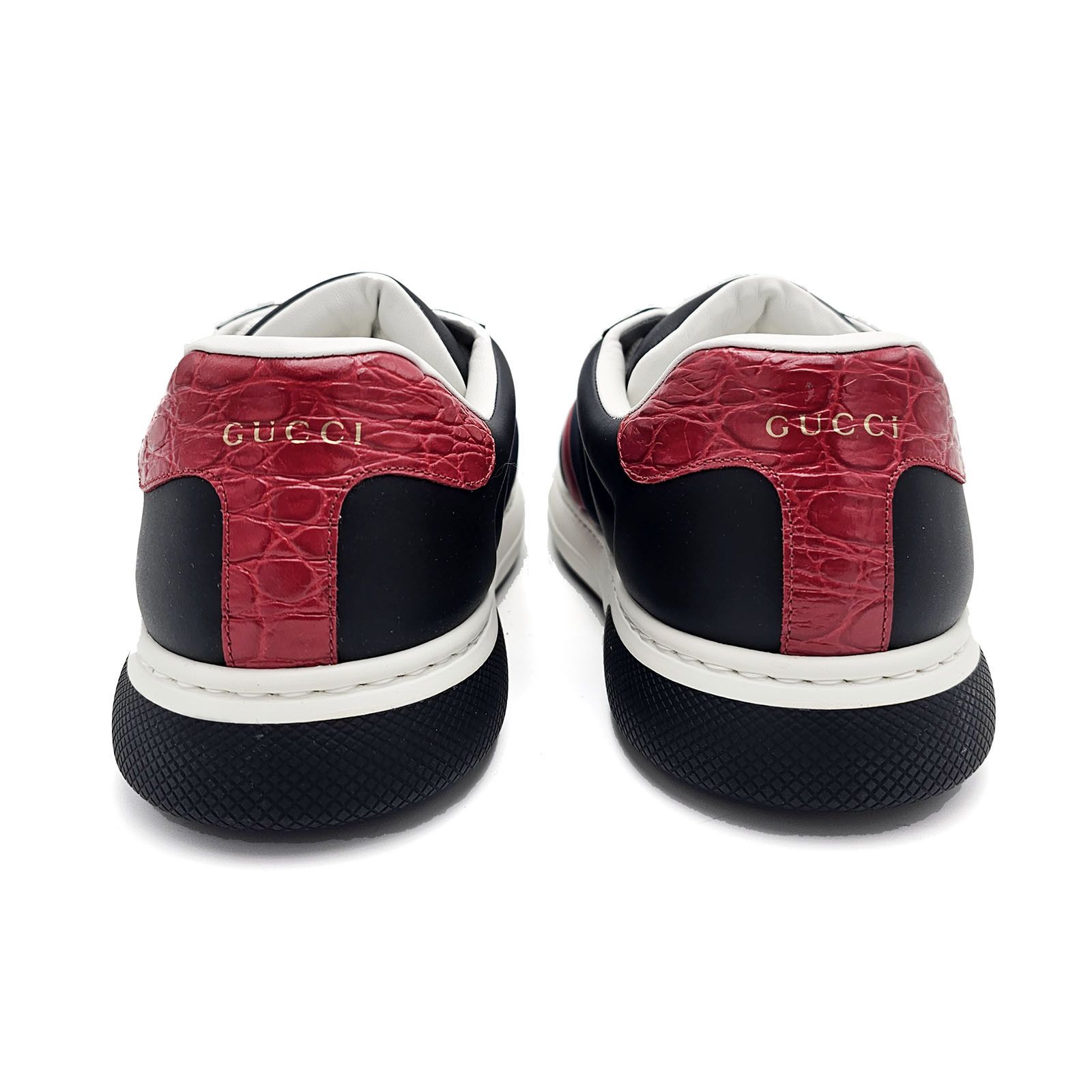Gucci Gucci Ace Mens Sneakers Blue Red Web Black Leather 10.5 New Size US 10.5 / EU 43-44 - 14 Thumbnail