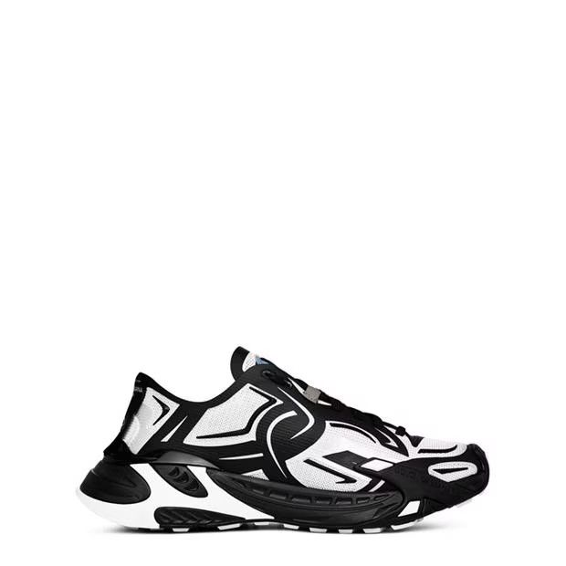 image of Dolce Gabbana O1G2R1Mq0324 Trainers In White & Black Shoes in Black/White, Men's (Size 10)