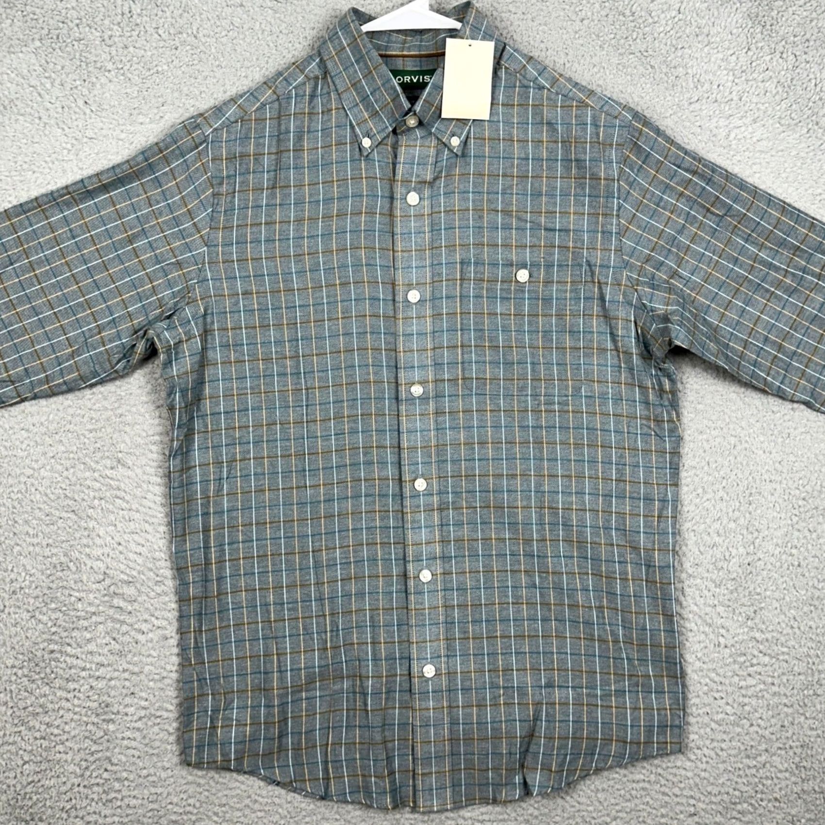 Orvis Orvis Shirt Mens Small Gray Blue Plaid Button Down Pocket Classic Fit Long Sleeve Casual Workwear Size US S / EU 44-46 / 1 - 3 Thumbnail