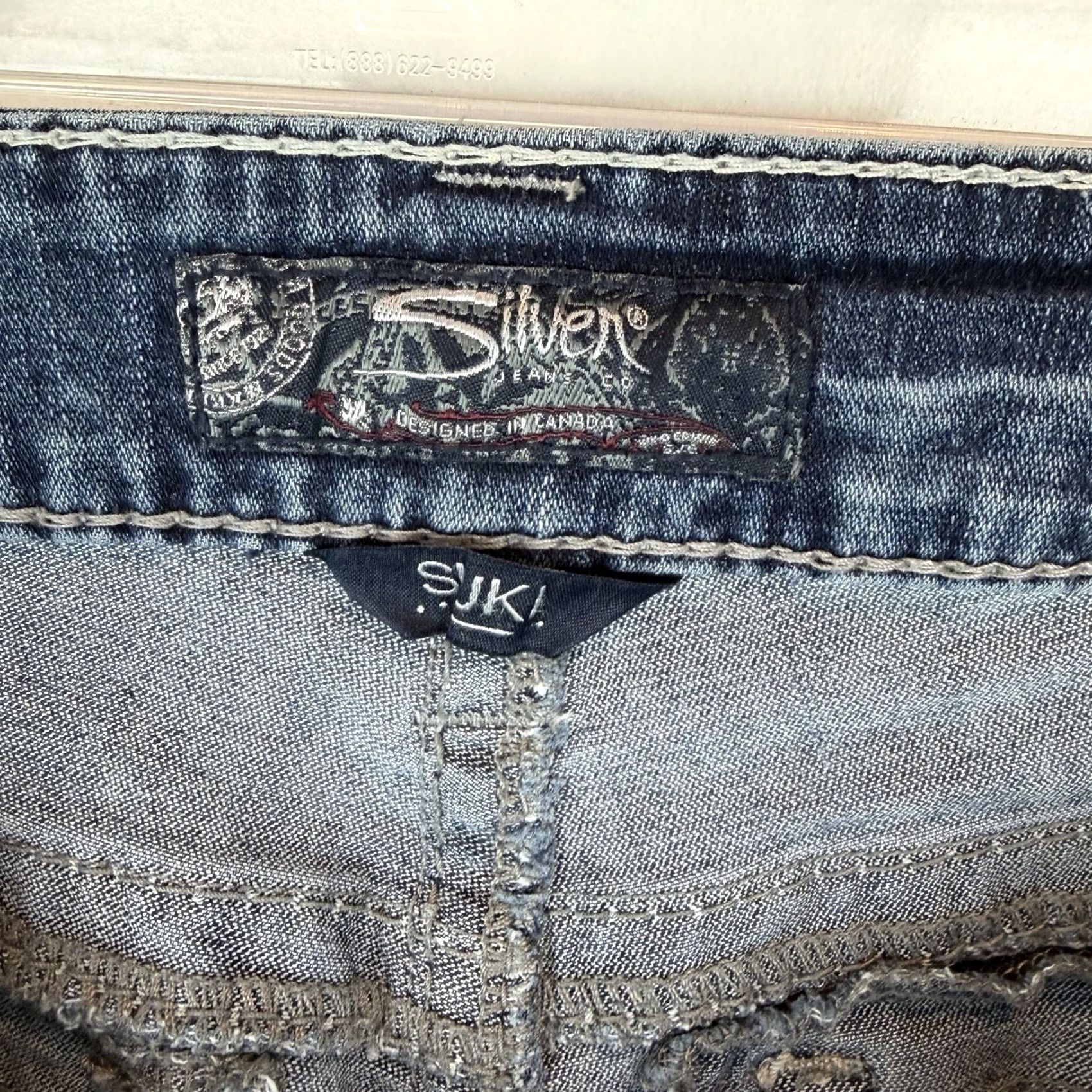 Silver Jeans Co. Silver Jeans Suki Jeans Slim Bootcut Womens Blue 30 x 33 Denim Cotton Blend Stretch Pockets 5-Pocket Design Slim Fit Size 30" / US 8 / IT 44 - 3 Thumbnail