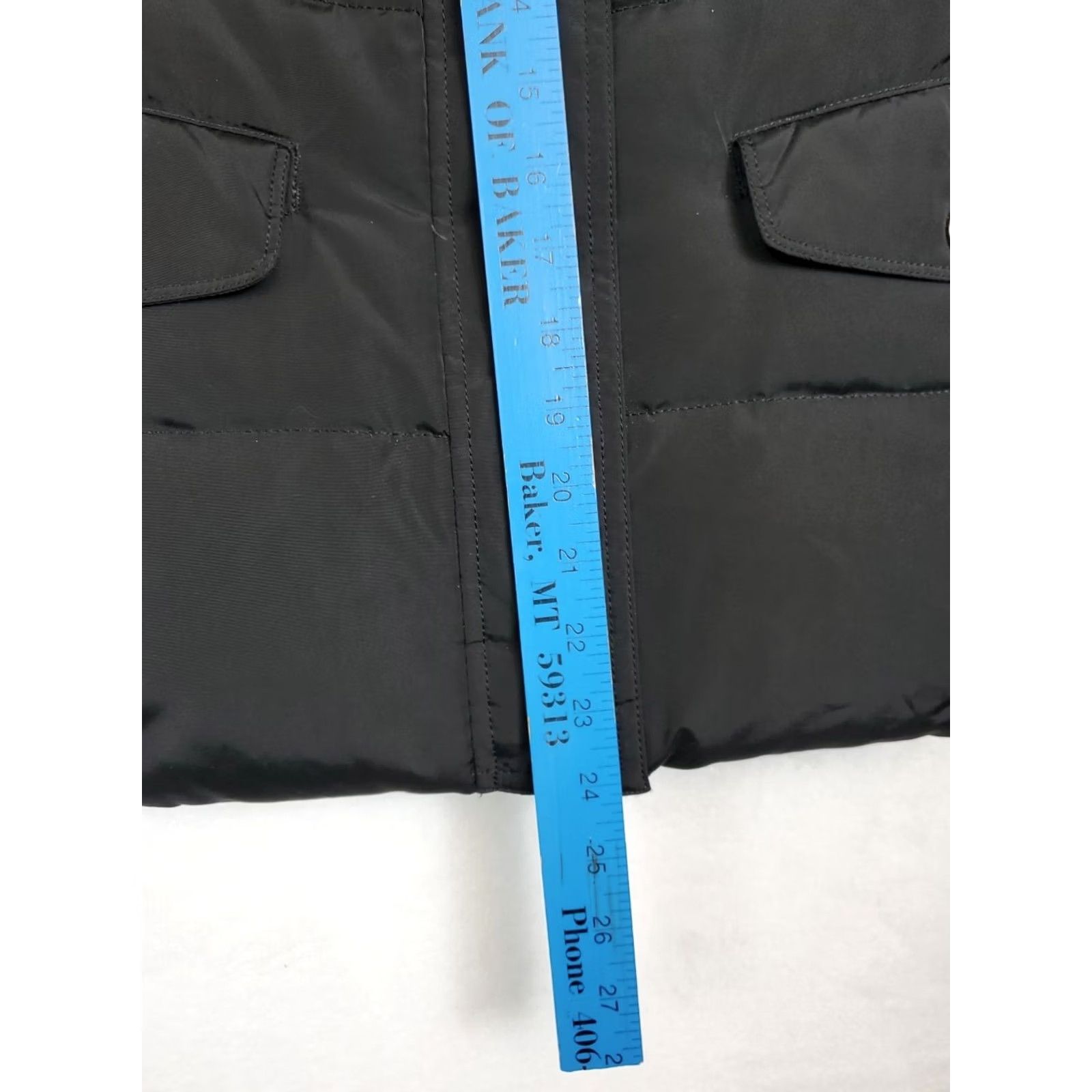 Lands' End VINTAGE Lands End Black Down Puffer Vest Quilted Button Flap Pockets Full Zip Mid-Length Size M Womens Size M / US 6-8 / IT 42-44 - 6 Thumbnail
