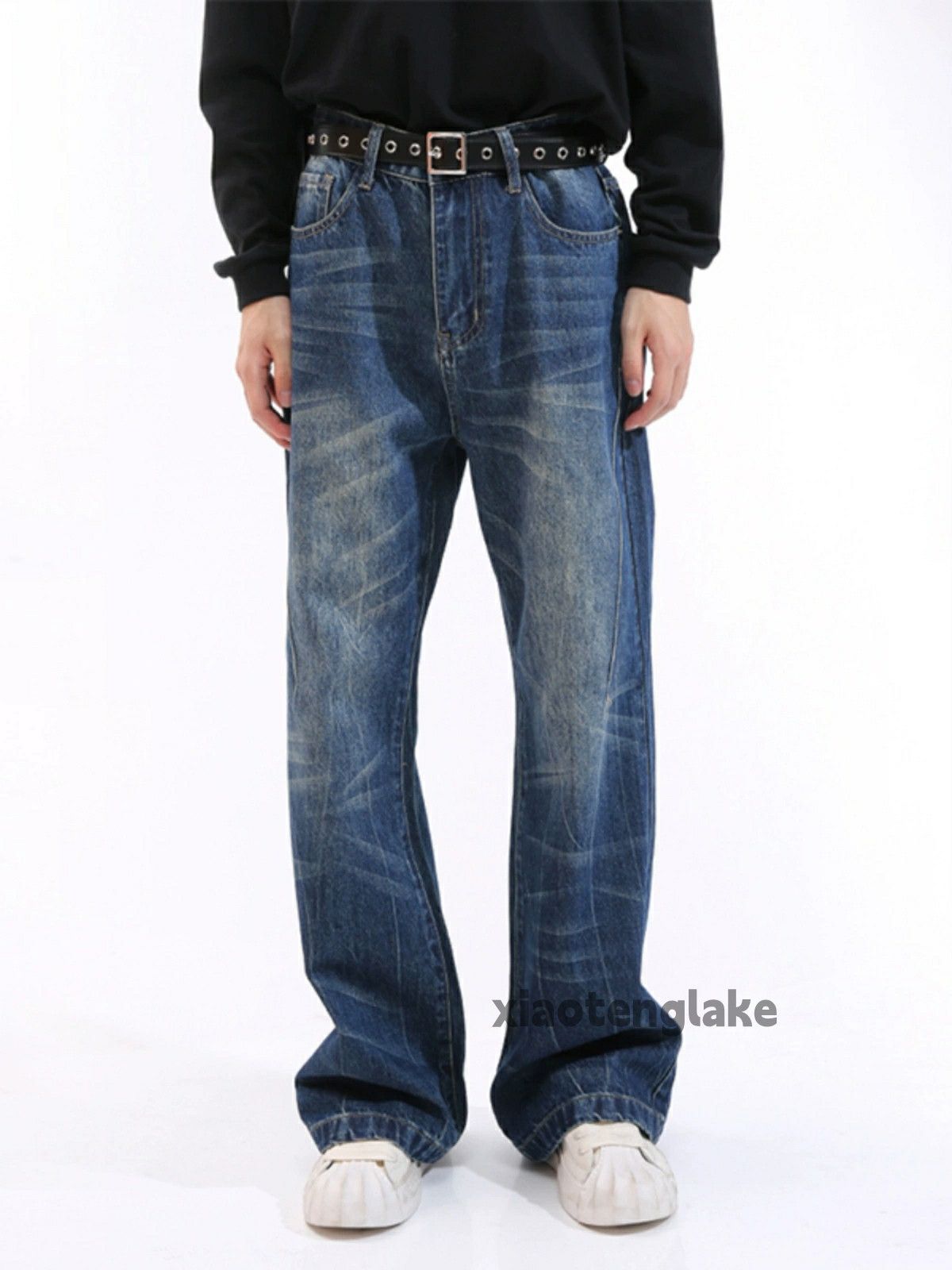 Jean × Vintage washed faded punk yuppie grunge bootcut jeans Size US 32 / EU 48 - 3 Thumbnail
