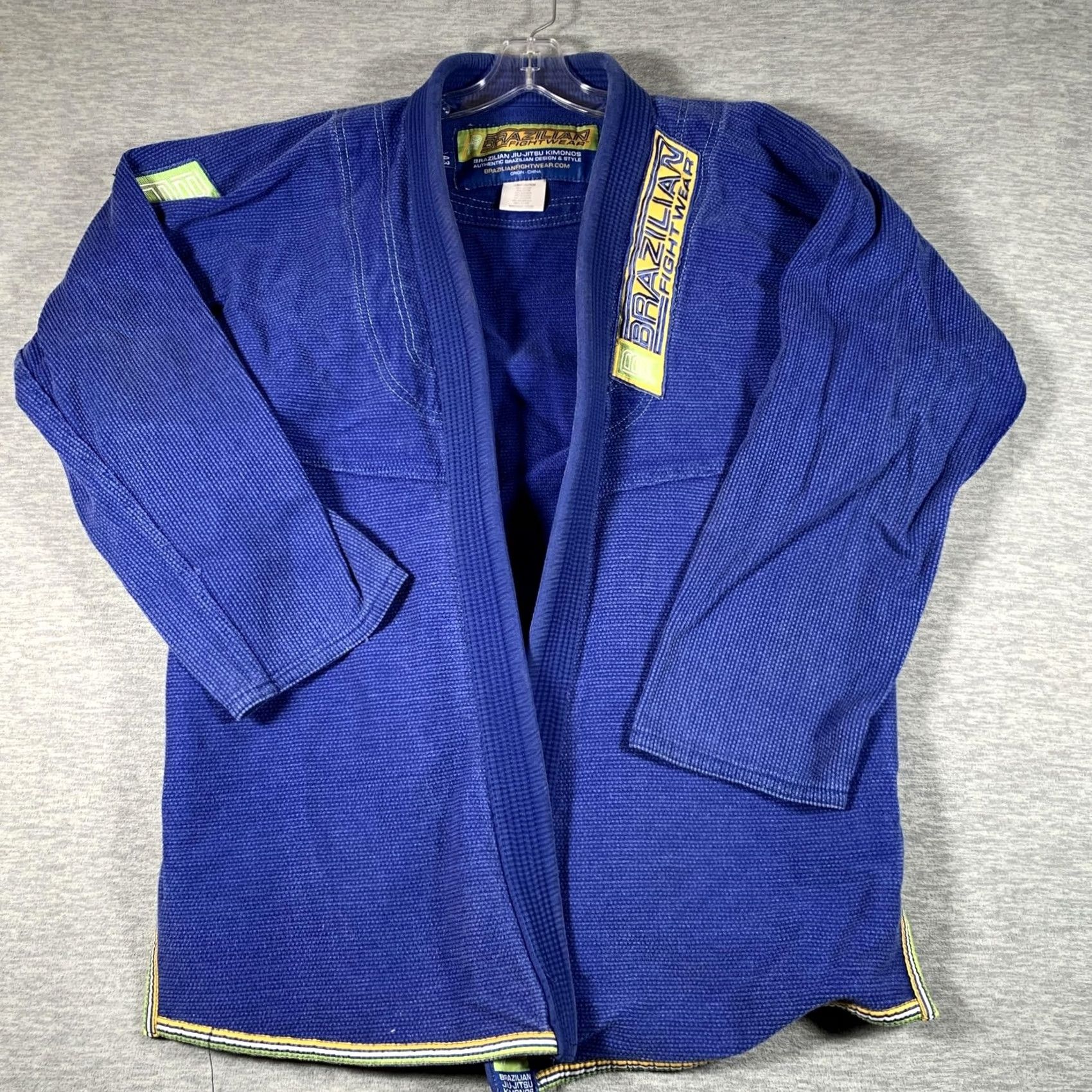 Vintage Brazilian Fightwear Jacket Mens L Blue Jiu Jitsu Gi Kimono Uniform Size US L / EU 52-54 / 3 - 2 Thumbnail