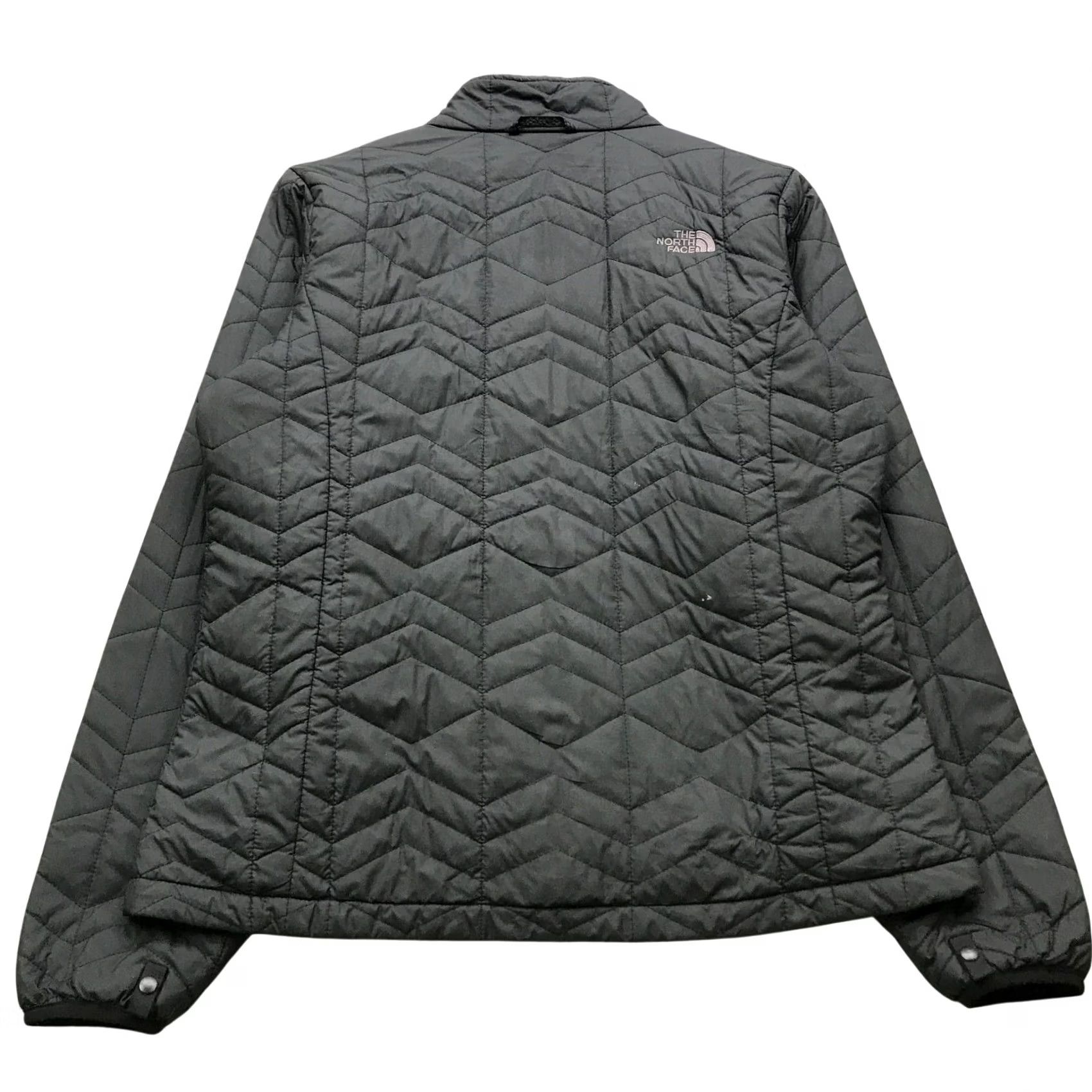The North Face The North Face Logo Black Quilted Puffer Jacket Womens L Regular Long Sleeve Full Zip Pockets Size L / US 10 / IT 46 - 2 Thumbnail