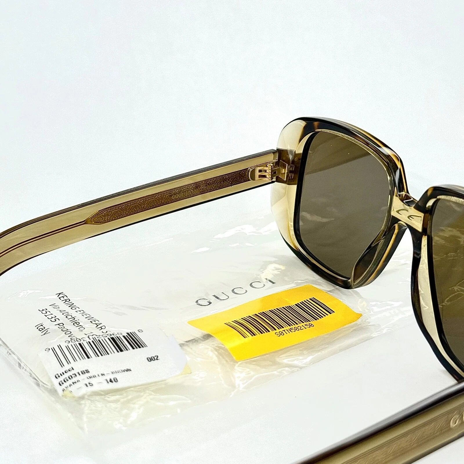 Gucci GUCCI 0318 Brown Honey Retro Falling Sunglasses GG0318S 002 Size ONE SIZE - 2 Thumbnail