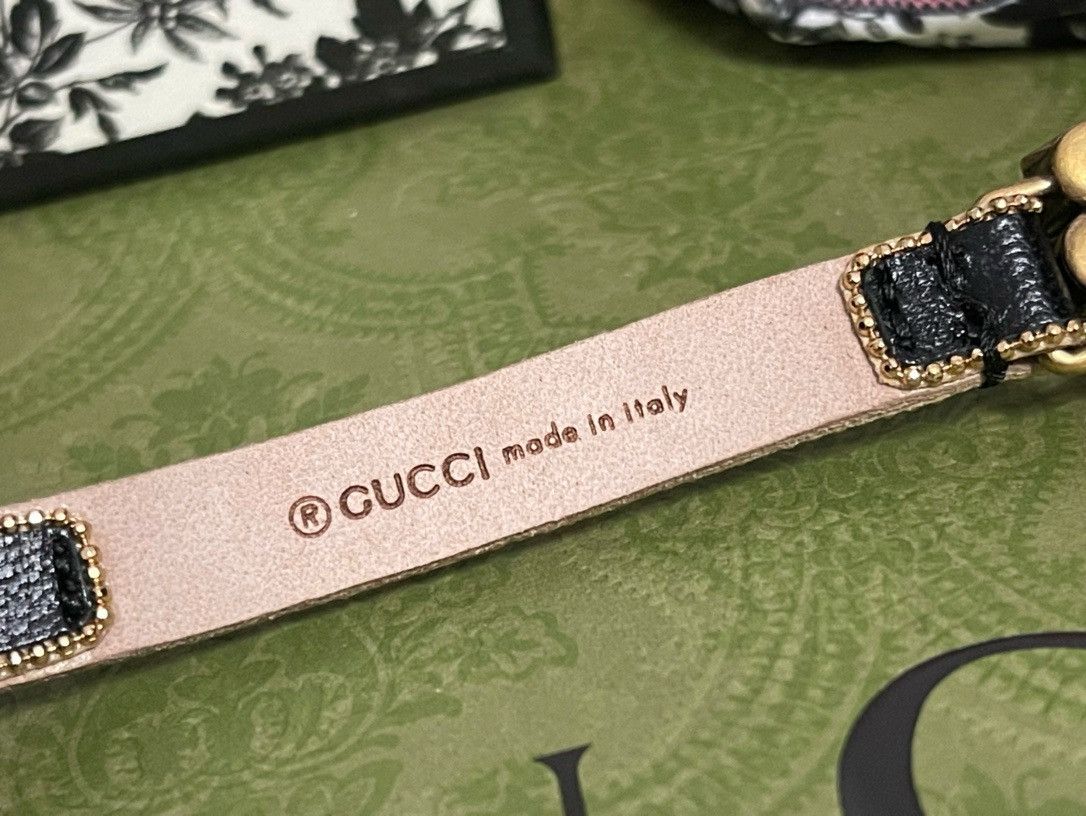 Gucci Gucci GG logo leather bracelet Size ONE SIZE - 4 Thumbnail