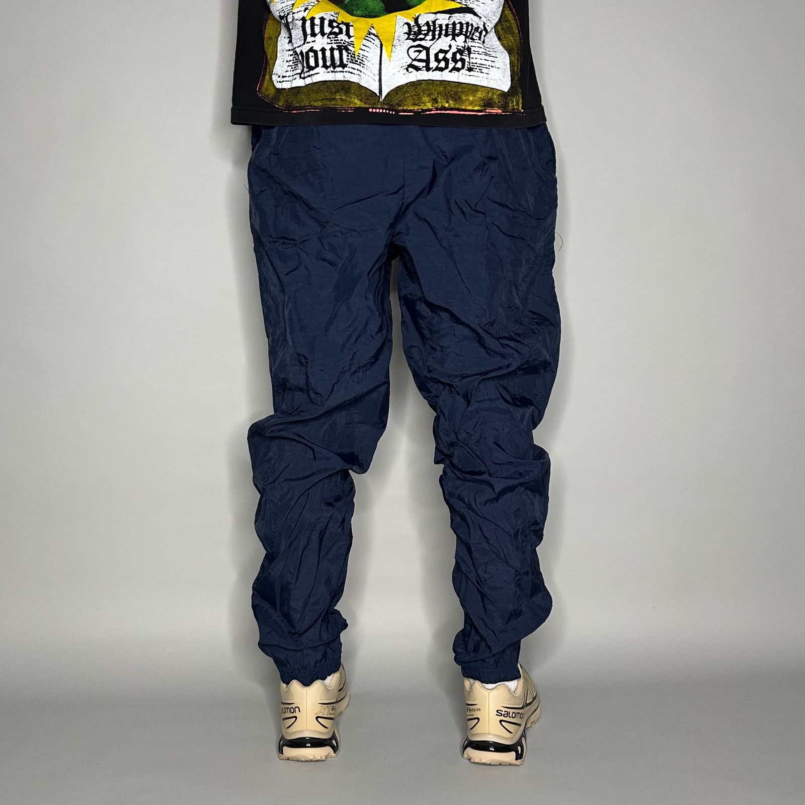 Reebok Vintage 90s Reebok Track Pants Mens M Navy Blue Nylon Jogger Size US 32 / EU 48 - 4 Thumbnail