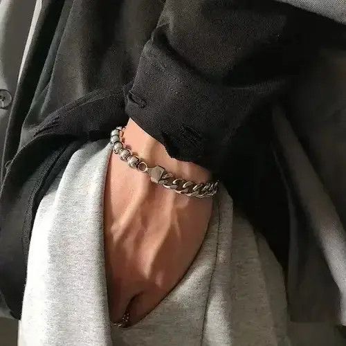 VIBE Stylish Ball Chain Splicing Gothic Bracelet Size ONE SIZE - 1 Thumbnail