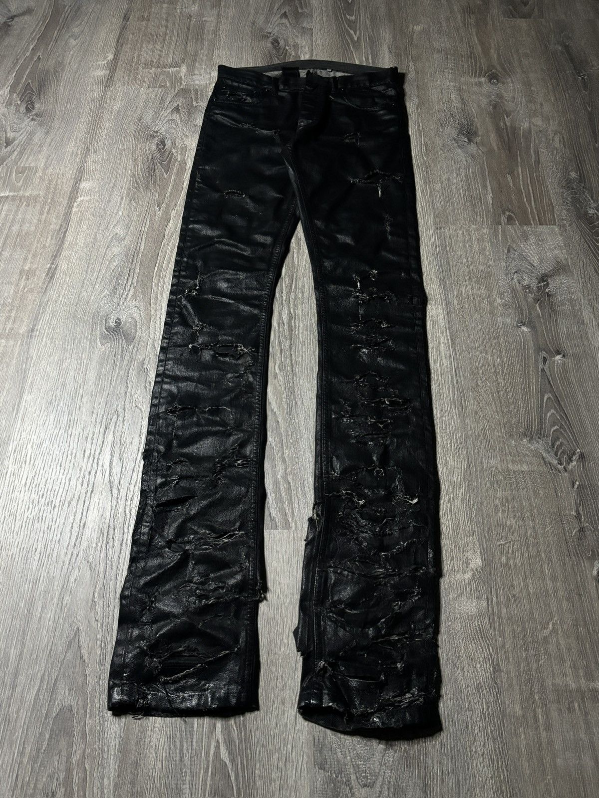 Dior dior ss04 "strip" destroyed denim Size US 28 / EU 44 - 4 Thumbnail