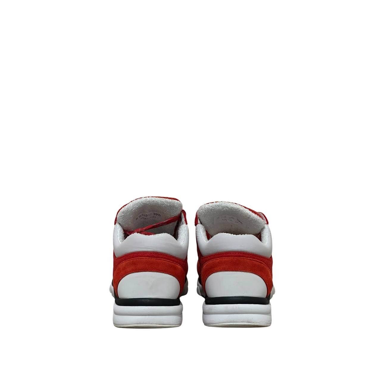 Chanel Chanel CC Logo Red Suede & Tweed Sneakers Size 39.5 Size US 8.5 / IT 38.5 - 3 Thumbnail