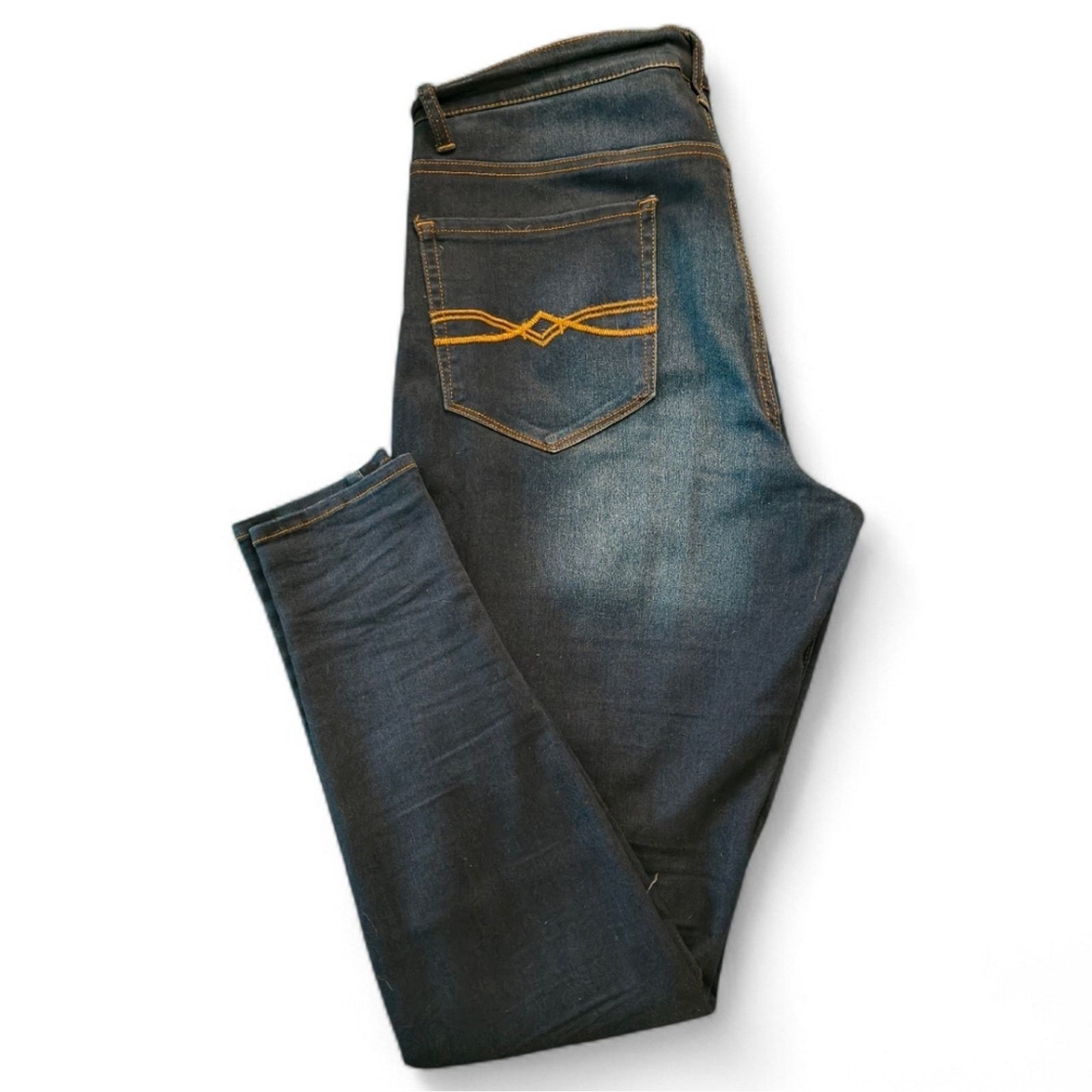 The Unbranded Brand Mudd Dark Wash Skinny Jeans Mid Rise Stretch Denim Size 15 Size 36" / US 14 / IT 50 - 6 Thumbnail