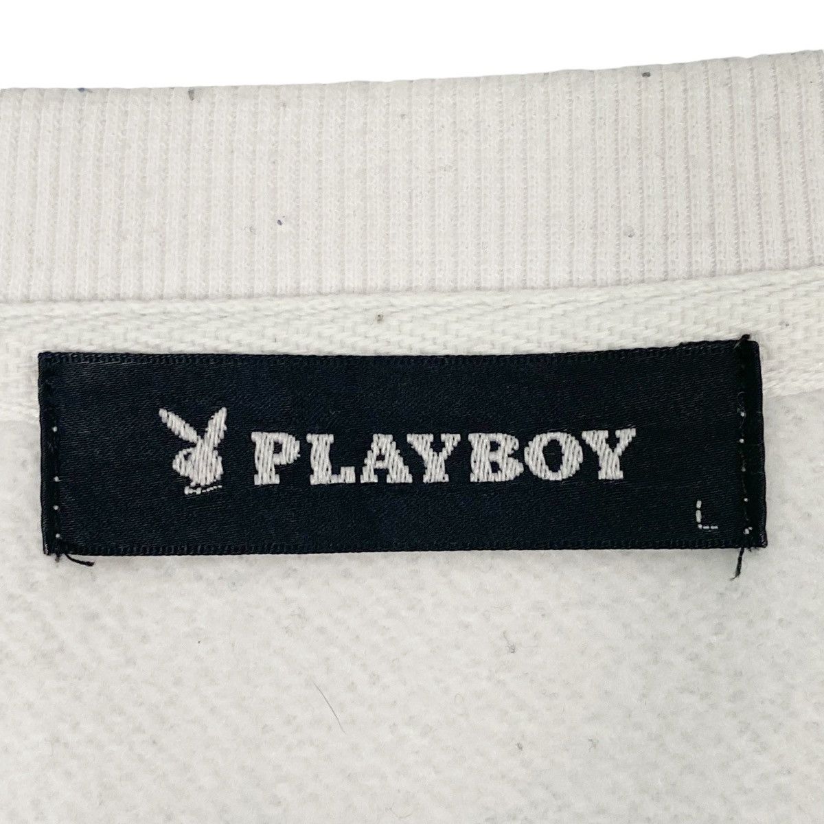 Vintage Vintage Playboy Sweatshirt Crewneck White Small Logo Size L Size US L / EU 52-54 / 3 - 5 Thumbnail