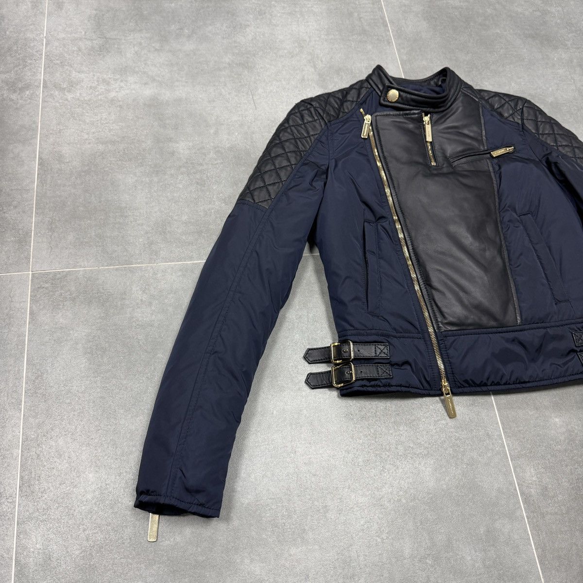 Dsquared2 Dsquared2 Nylon Leather Down Biker Jacket Women Size 42 Size S / US 4 / IT 40 - 4 Thumbnail