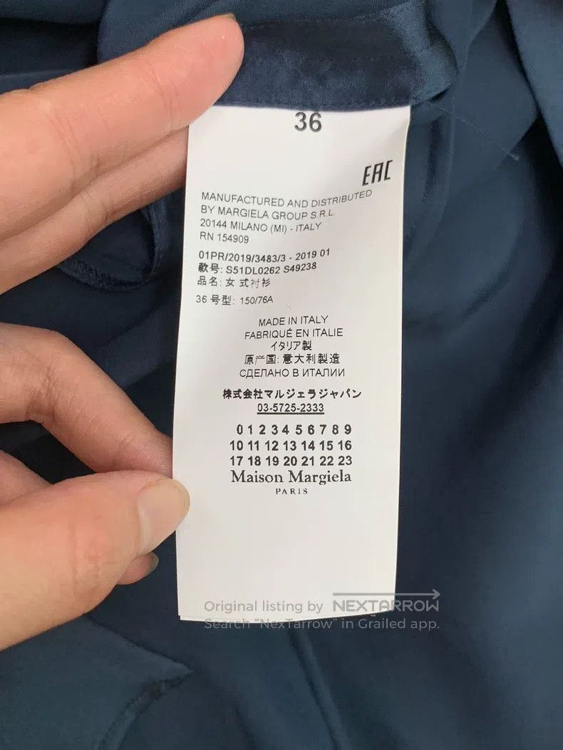 Maison Margiela Maison Margiela Blue silk shirt Size XXS / US 00 / IT 34 - 5 Thumbnail