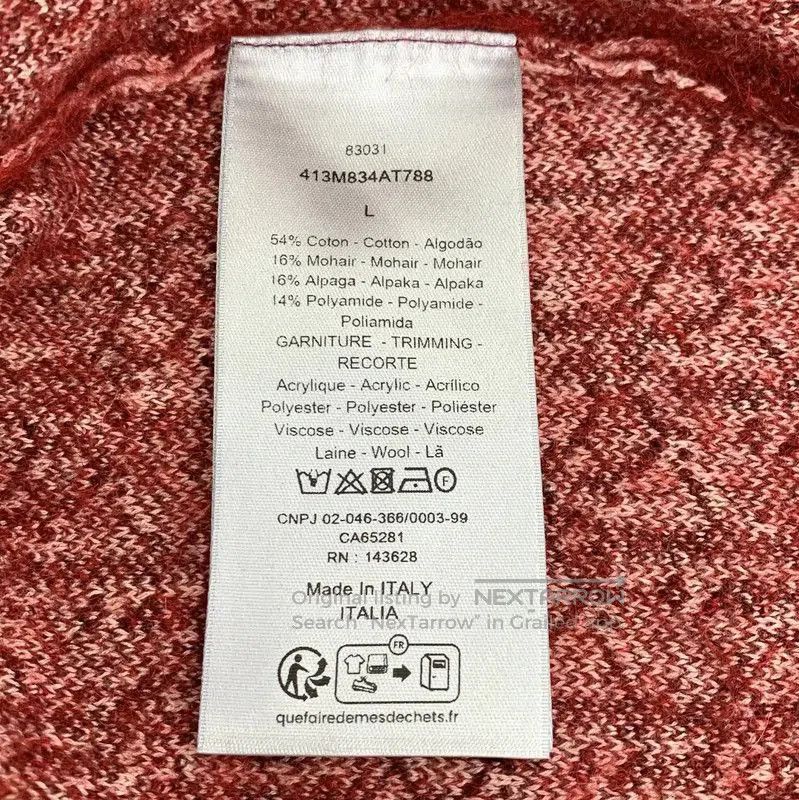Dior Dior Red Long Sleeve Pullover Sweater for Men . Size US L / EU 52-54 / 3 - 6 Thumbnail