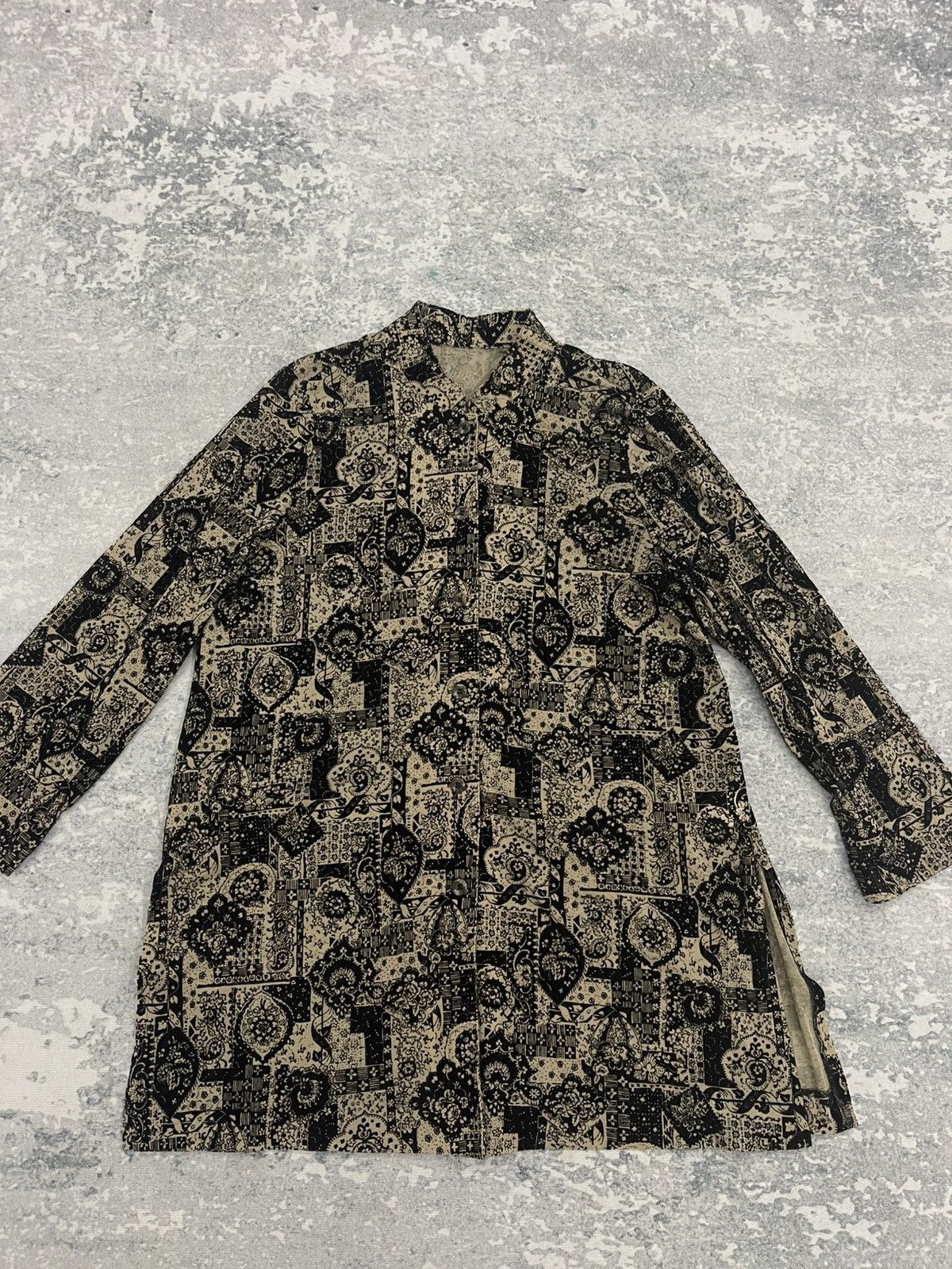 Vintage Vintage Japanese Mesh Flocked Paisley Jacket - Made in Japan Size US XL / EU 56 / 4 - 3 Thumbnail