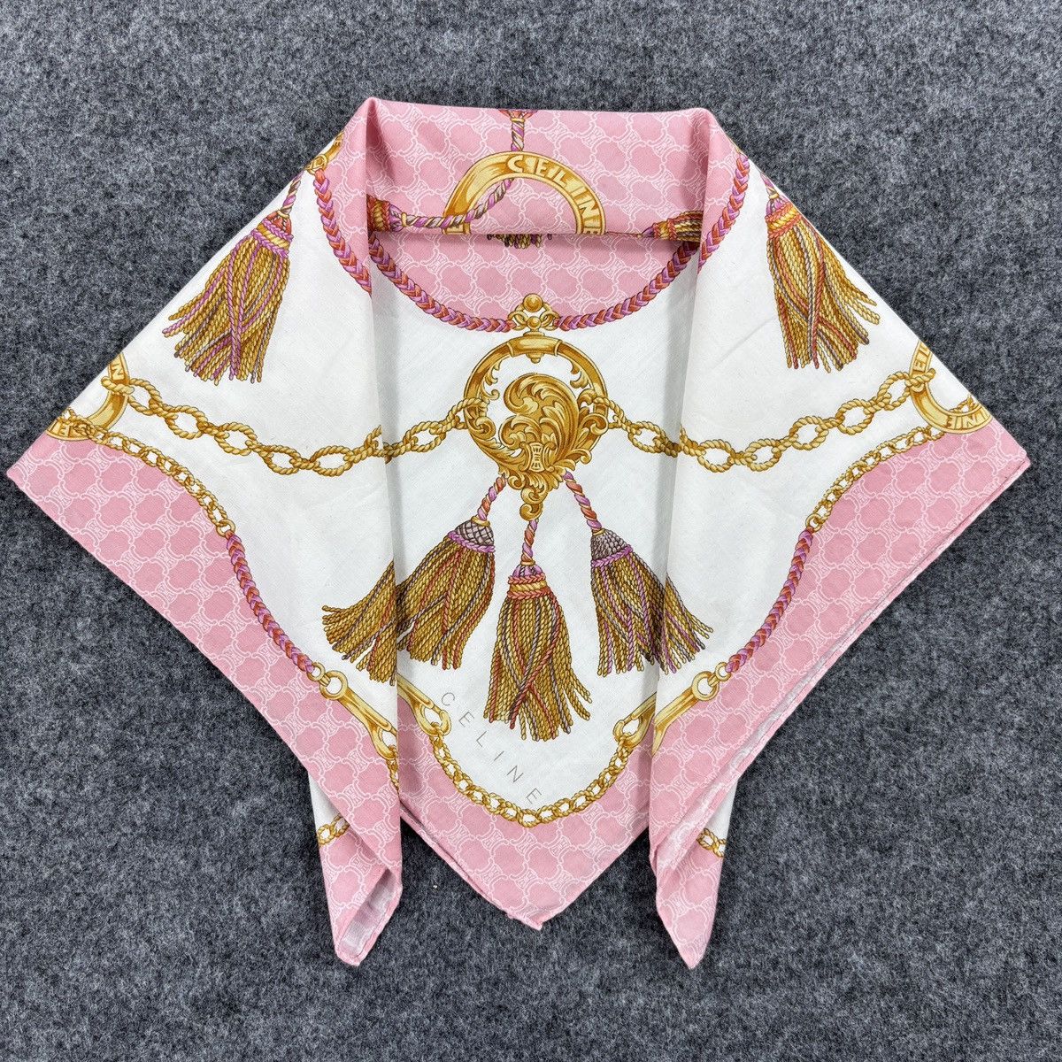 Celine × Vintage Handkerchief # E020 # Bandana # Neckerchief Size ONE SIZE - 1 Thumbnail