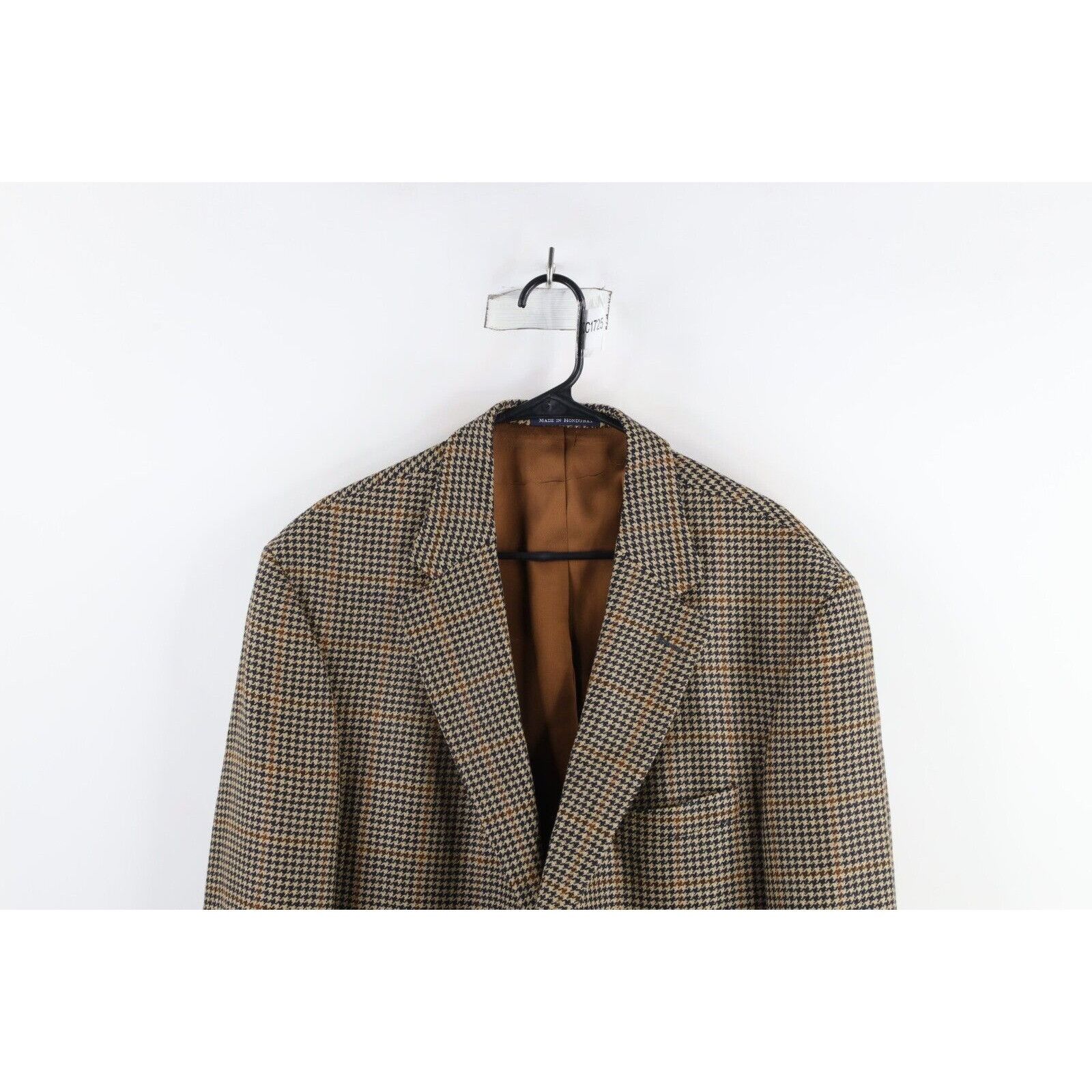 Lands' End × Vintage Vintage 90s Lands End Lambswool Houndstooth Suit Coat Size 44R - 2 Thumbnail