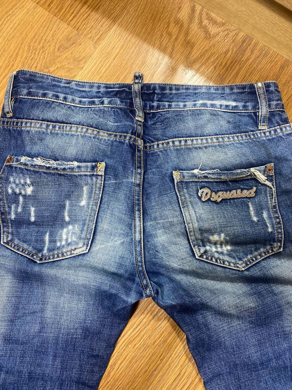 Dsquared2 Dsquared2 Tidy Biker Painted Skater Distressed Skinny Jeans Size US 38 / EU 54 - 8 Thumbnail