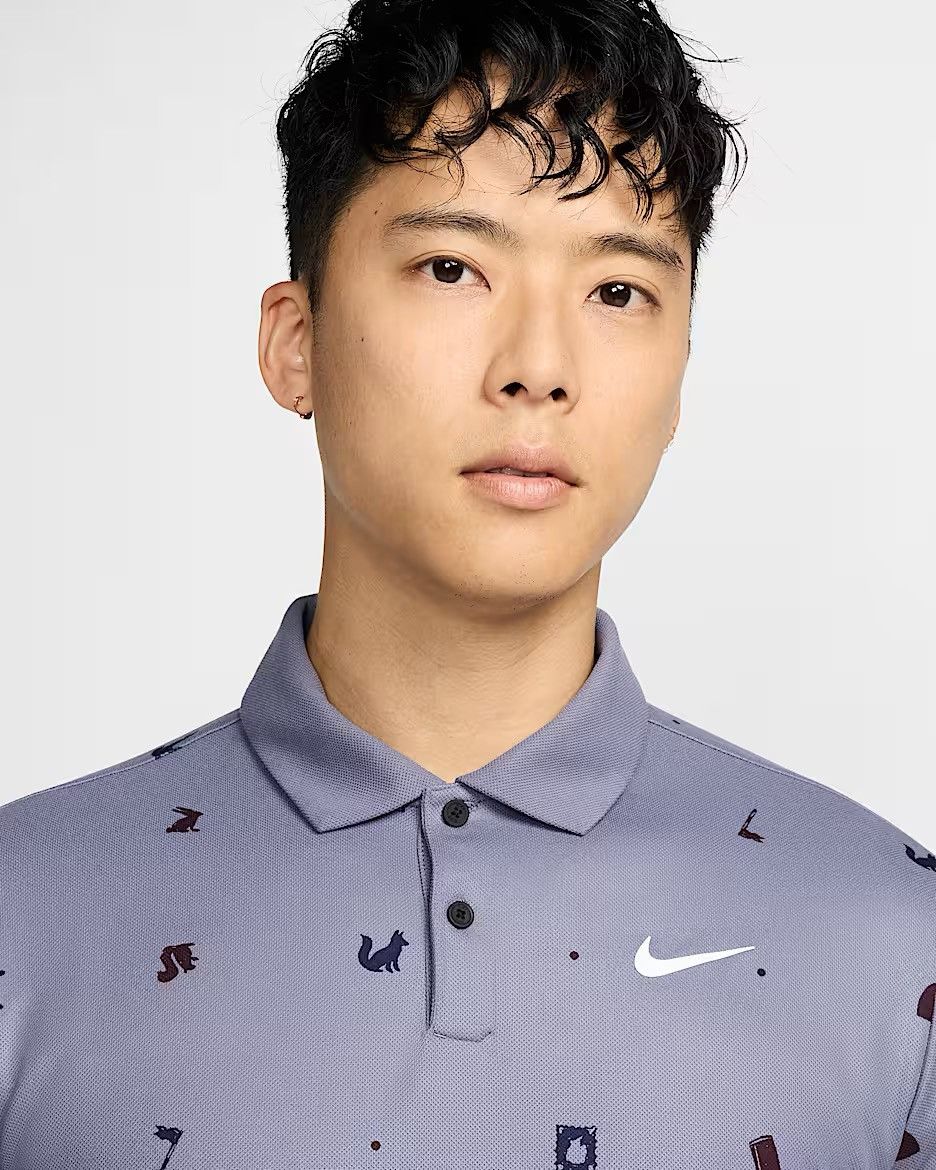 Nike Nike Golf Polo Mens Dri-FIT Tour Icon All Over Print Size US M / EU 48-50 / 2 - 3 Thumbnail