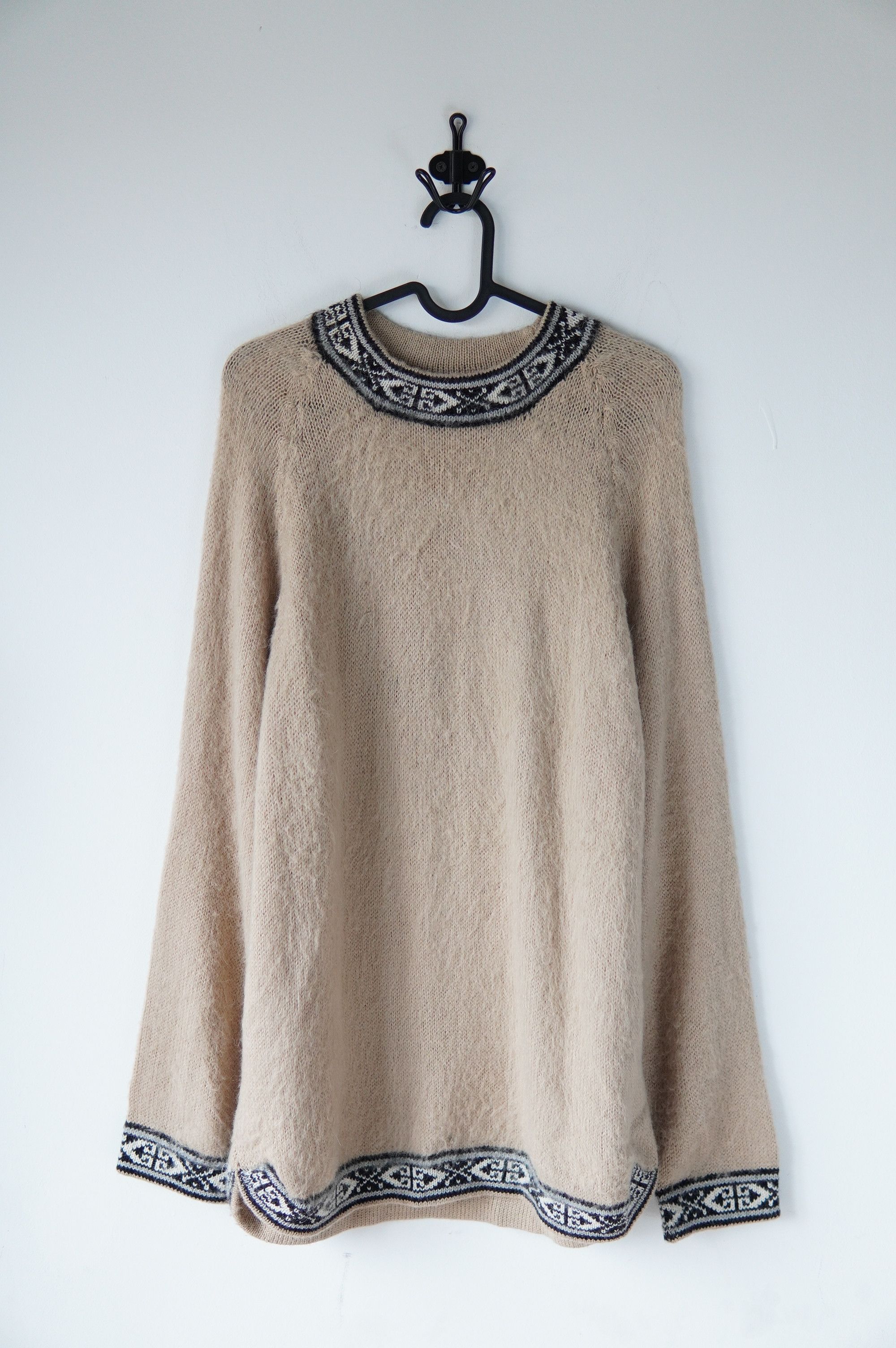 Aztech Mountain Vintage Knit Aztec Alpaca Sweater Tribal Western Peruvian Size US L / EU 52-54 / 3 - 1 Thumbnail