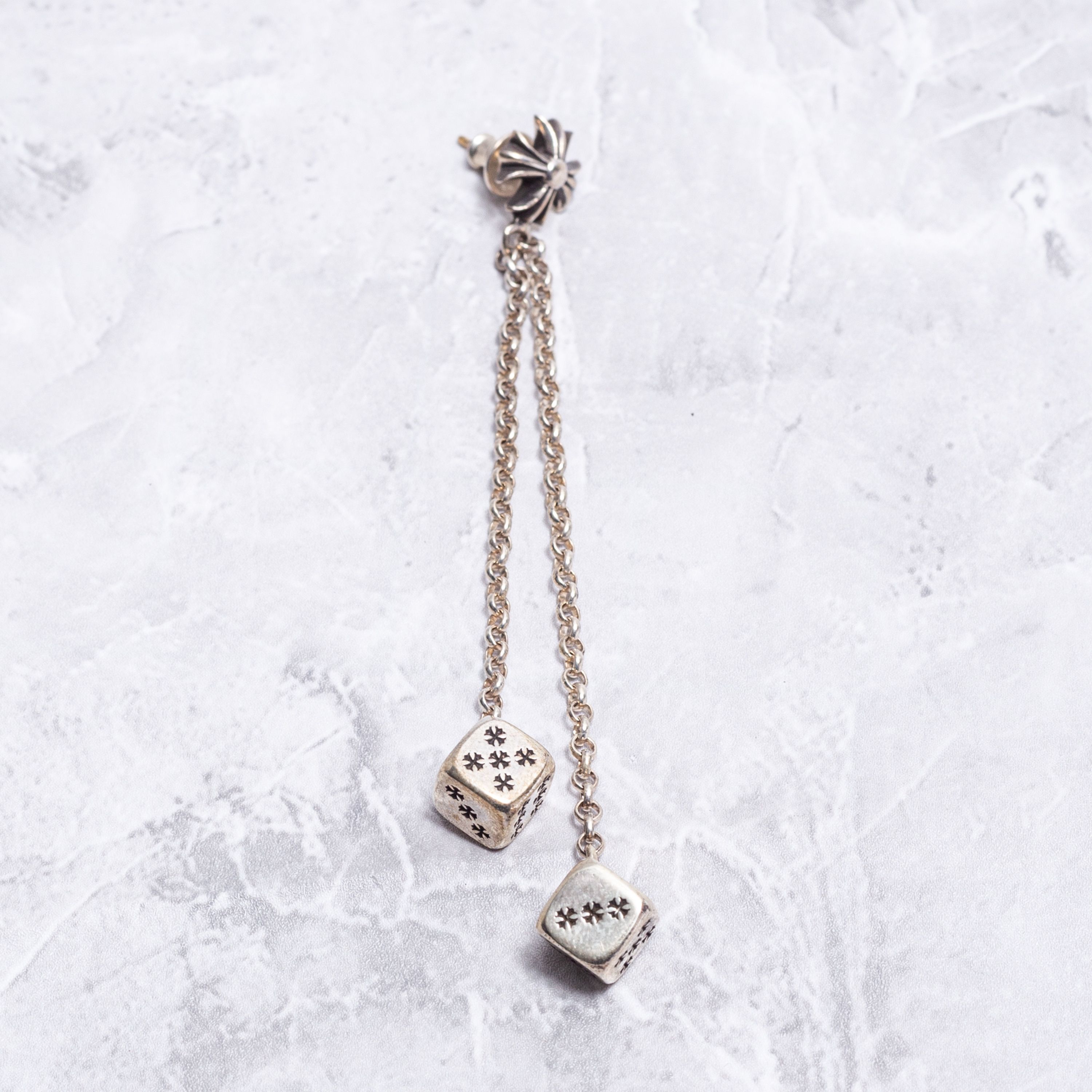 Chrome Hearts CHROME HEARTS CH Plus Post Dice Left Side Earring Size ONE SIZE - 3 Thumbnail