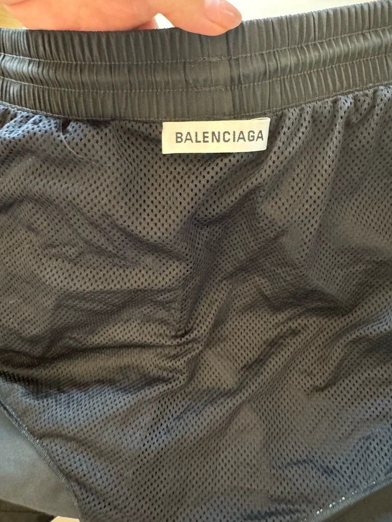 Balenciaga Balenciaga Black Logo Embroidered Sports Shorts-2506 Size 35" - 5 Thumbnail