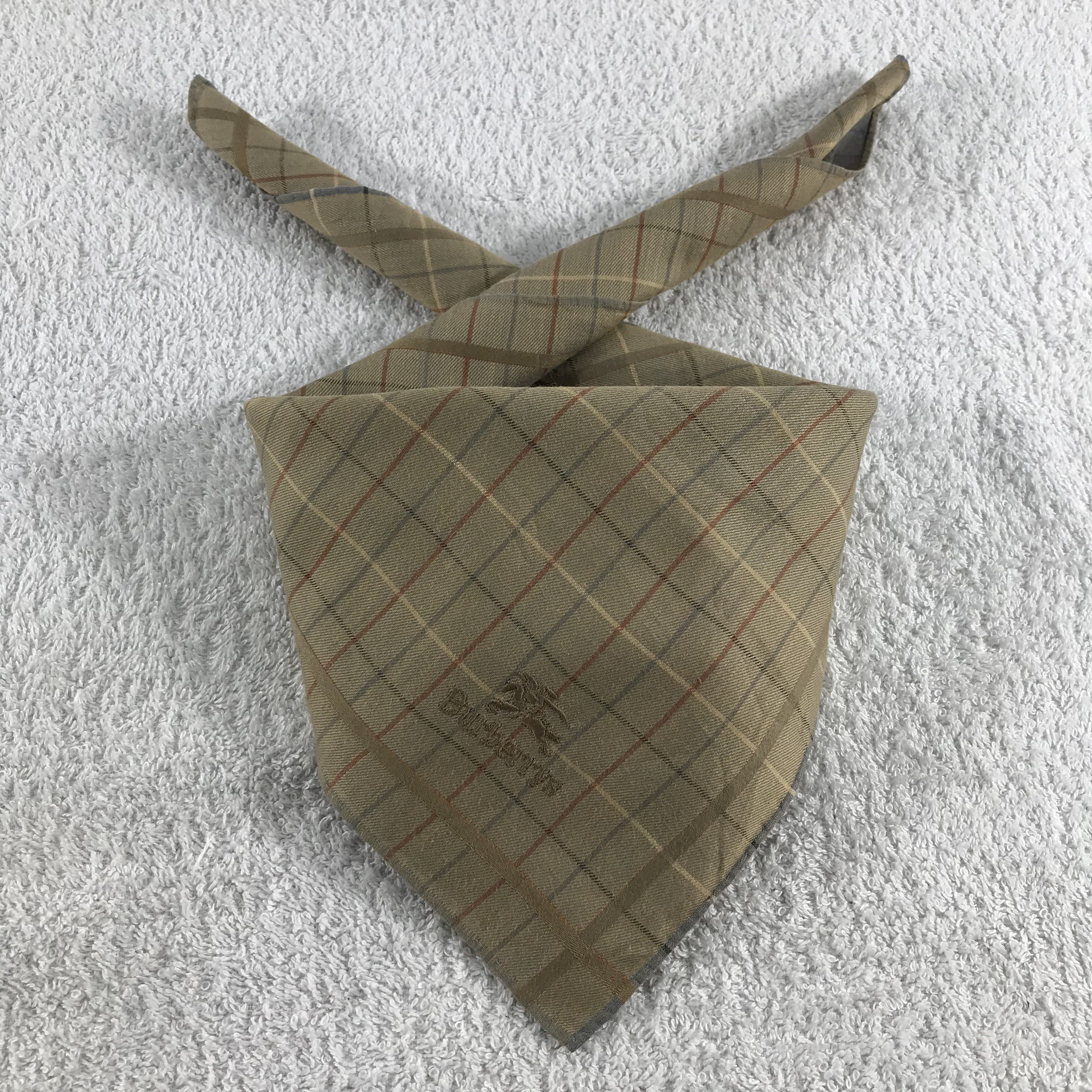 Burberry × Vintage Burberry Bandana / Handkerchief / Neckerchief - S324 Size ONE SIZE - 3 Thumbnail