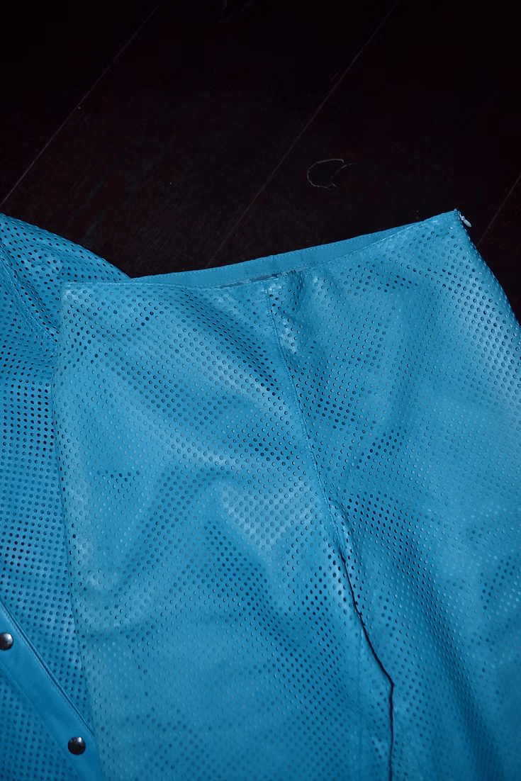 Celine SS2000 by Michael Kors Lambskin Perforated Shirt + Pant Set Size XS / US 0-2 / IT 36-38 - 5 Thumbnail