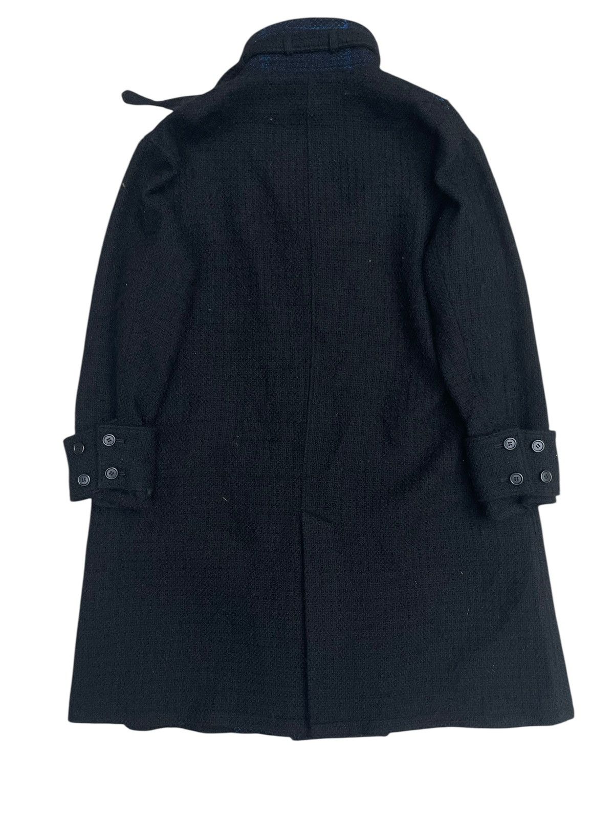 Japanese Brand Jun Okamoto Avant-Garde Wool Coat Asymmetric Plaid Design Size US L / EU 52-54 / 3 - 2 Thumbnail