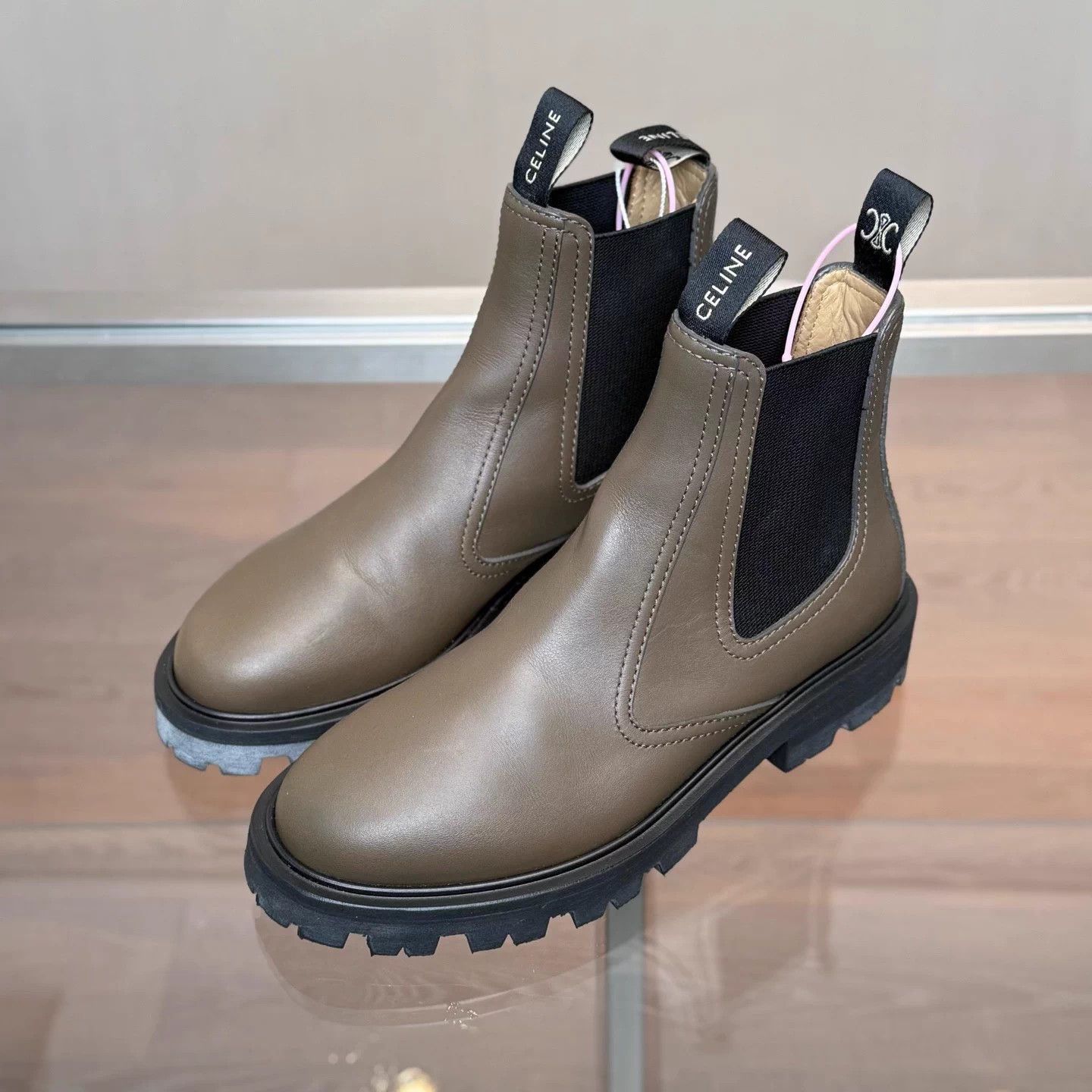 Celine Celine Gray Brown Chelsea Boots Size 36 99 Size US 5 / IT 35 - 1 Thumbnail