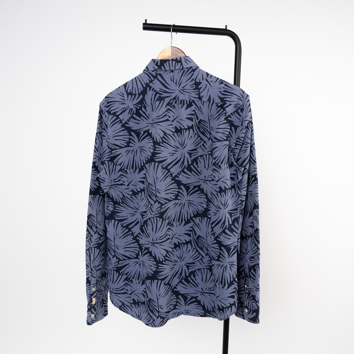 Scotch & Soda Scotch & Soda Mens Blue Floral Shirt Long Sleeve Button Up Size US L / EU 52-54 / 3 - 2 Thumbnail