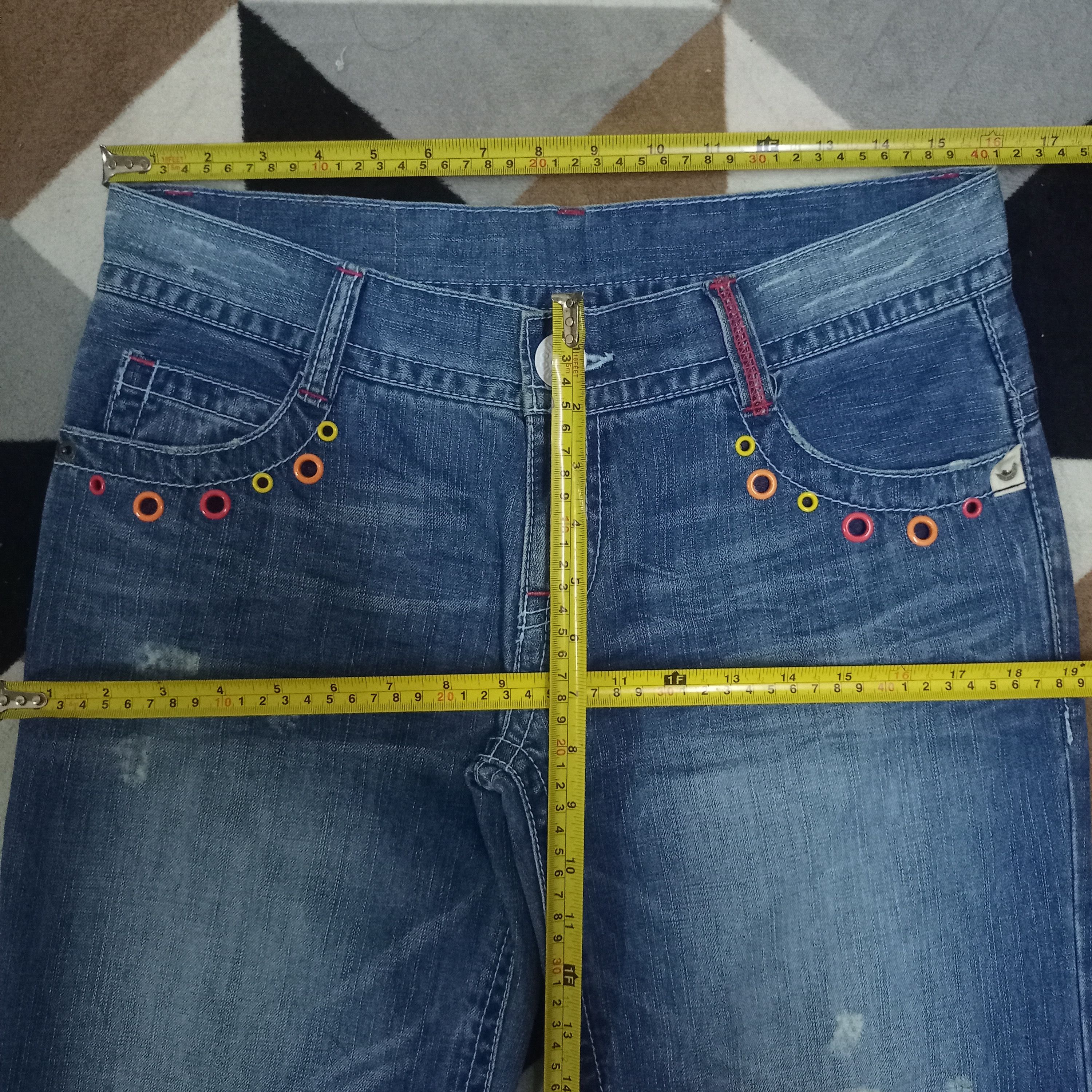 Japanese Brand Vintage BLUE MOON BLUE Spell Out Distressed Baggy Jeans Size US 32 / EU 48 - 9 Thumbnail