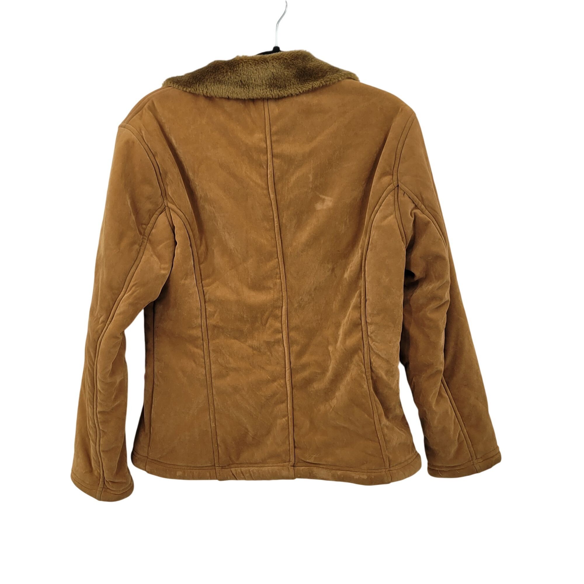 Oscar Piel Vtg Oscar Piel Faux Suede Jacket Camel Faux Fur Lining Butto Size S / US 4 / IT 40 - 10 Thumbnail