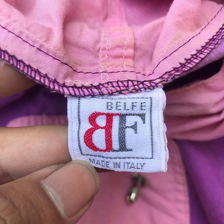 Vintage Vintage 90s Belfe zip windbreaker purple Made in Italy Size US L / EU 52-54 / 3 - 6 Thumbnail
