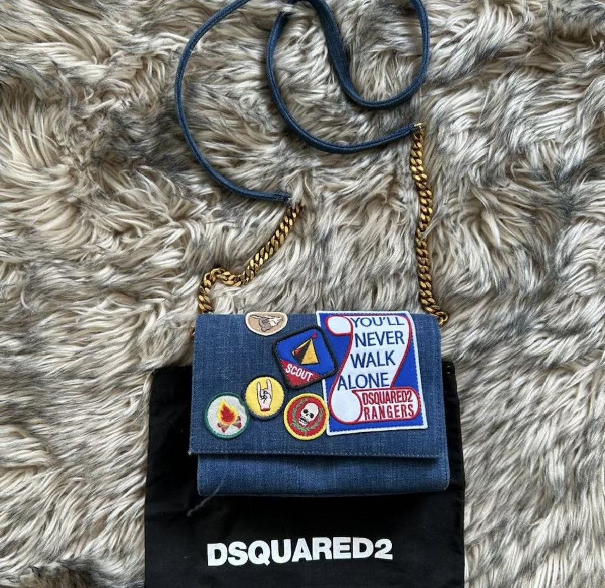 Dsquared2 Genuine Vintage DSQUARED2 Denim Chain Link Crossbody Bag Size ONE SIZE - 3 Thumbnail