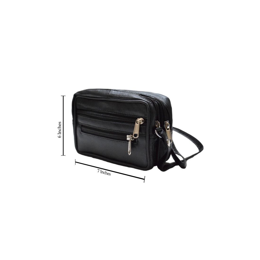 Handmade Women's Brand New Black Leather Crossbody/Belt Bag Size ONE SIZE - 6 Thumbnail