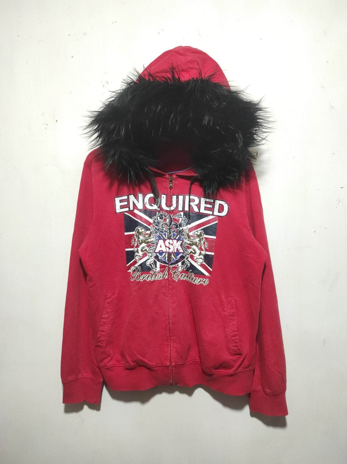 Japanese Brand ASK Enqired UK flag zip fur hoodie ifsix LGB style Size US L / EU 52-54 / 3 - 2 Thumbnail