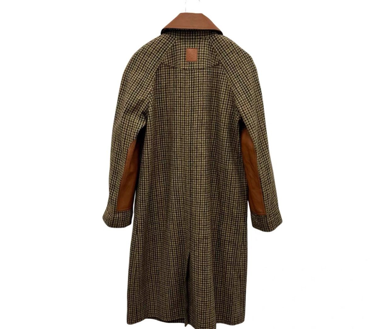 Loewe LOEWE Brown houndstooth patchwork fur coat Size XXS / US 00 / IT 34 - 2 Thumbnail