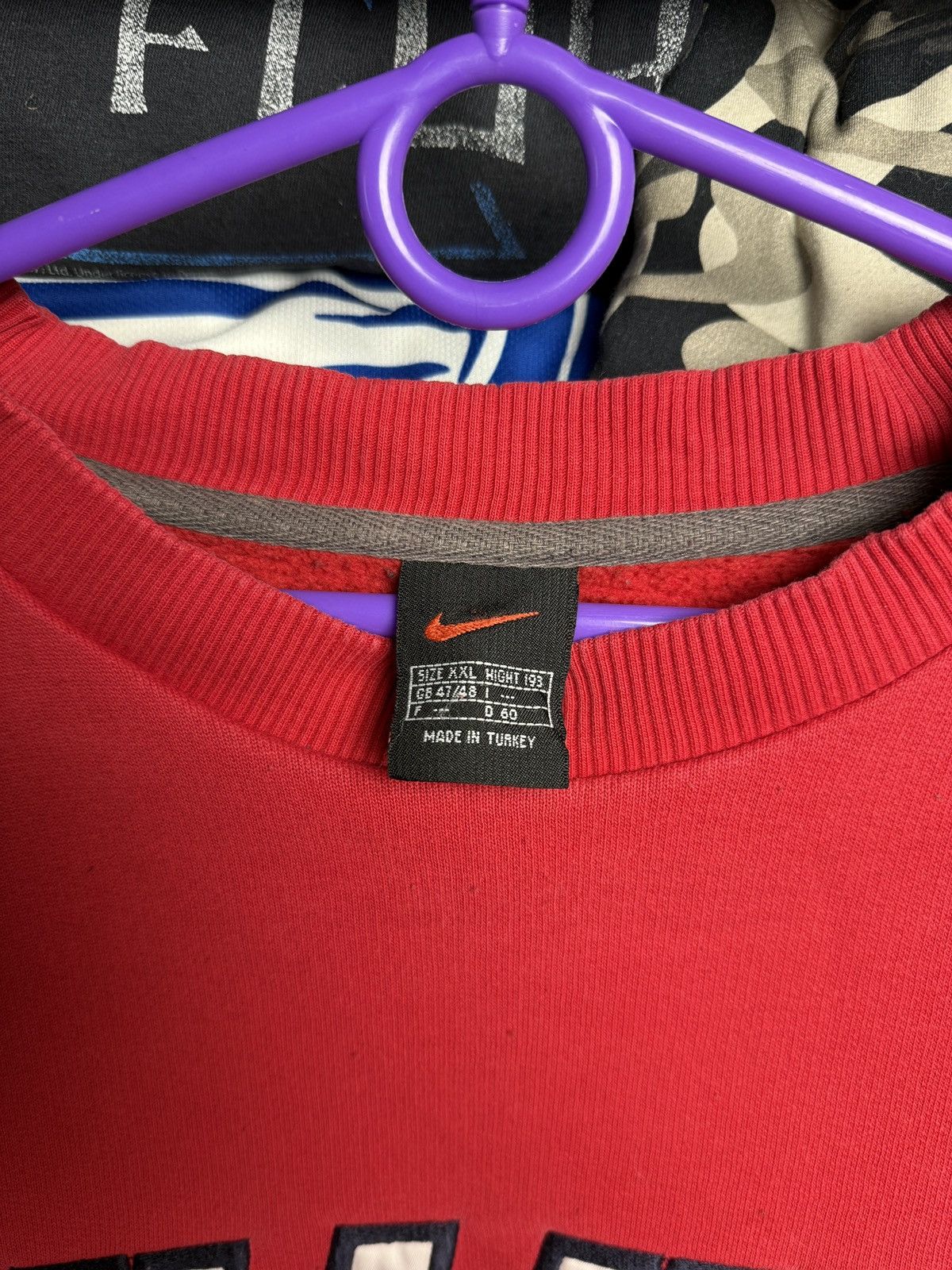 Nike × Vintage Nike Vintage Sweatshirt Big Logo Swoosh Crewneck 90s Size US XXL / EU 58 / 5 - 7 Thumbnail