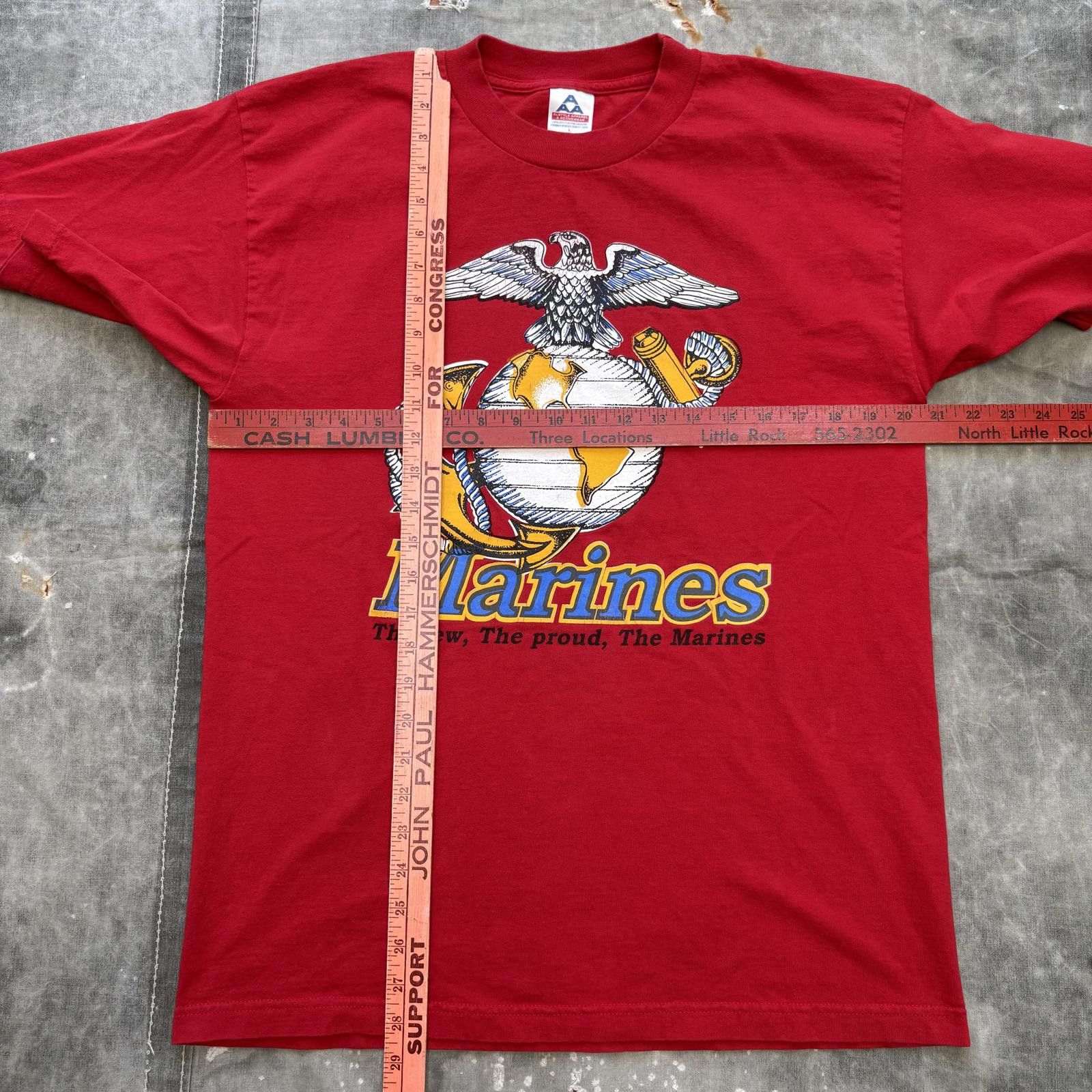 Other Vintage 90s Y2K USMC Marines Military Anchor Globe Shirt Size US L / EU 52-54 / 3 - 3 Thumbnail
