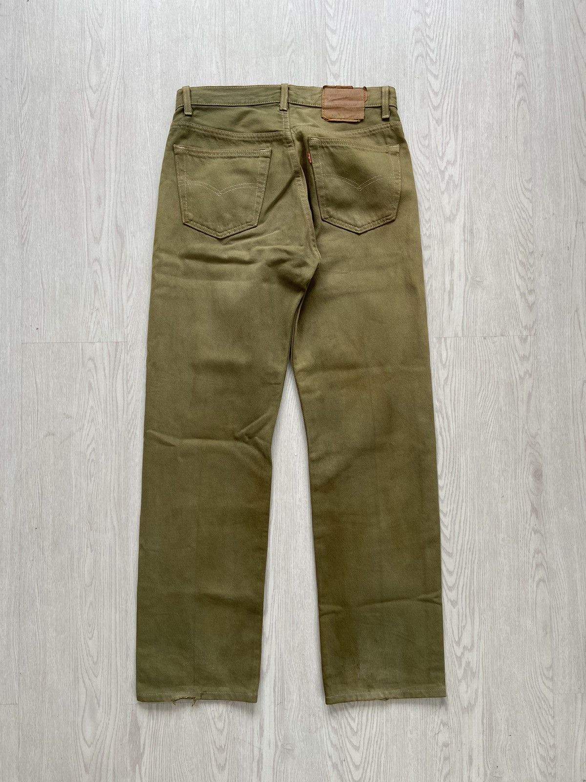Levi's × Levi's Vintage Clothing Vintage 1990’s Levis 501 Button 520 Green Denim Pants Size US 30 / EU 46 - 4 Thumbnail