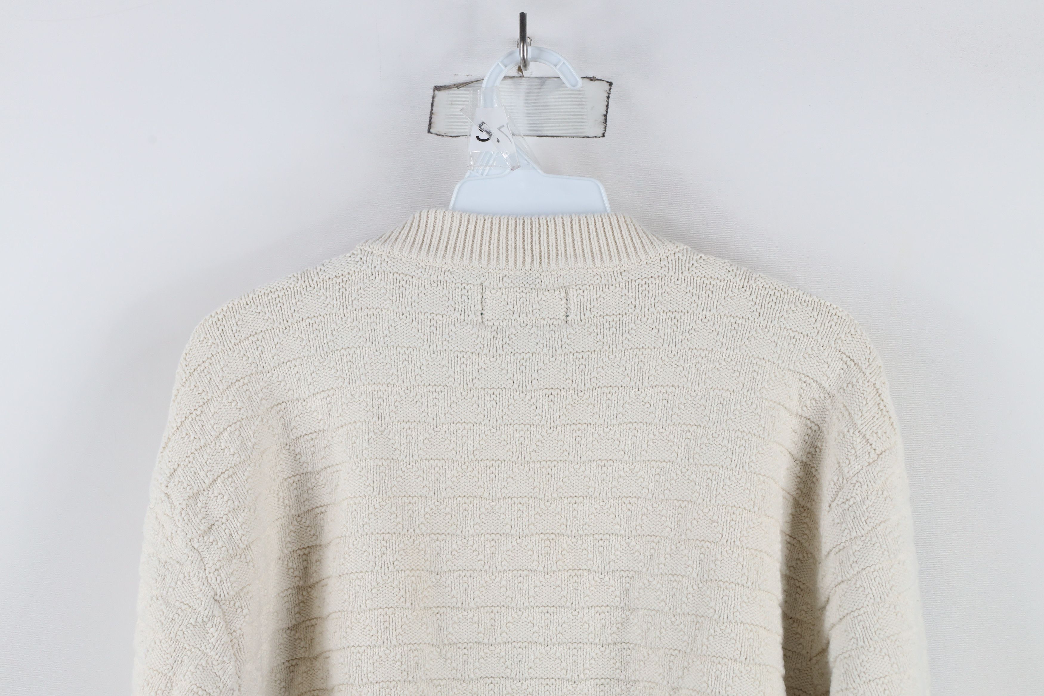 Cabelas × Vintage Vintage 90s Cabelas Horse Equestrian Knit Sweater Cream Size M / US 6-8 / IT 42-44 - 10 Thumbnail