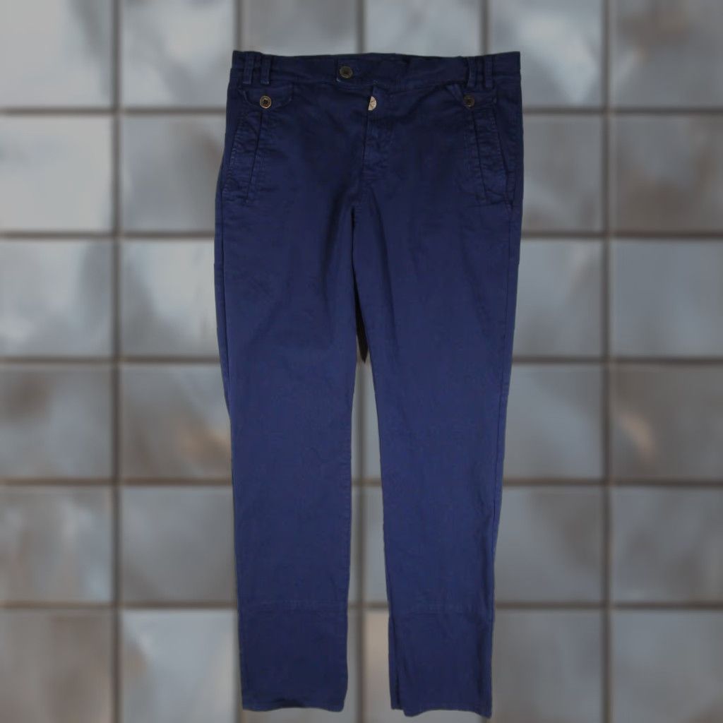 Just Cavalli VINTAGE Just Cavalli Pants Chino Mens 48 Navy Blue Made in Italy Twill Luxury 33x32 Preppy Size US 32 / EU 48 - 1 Thumbnail