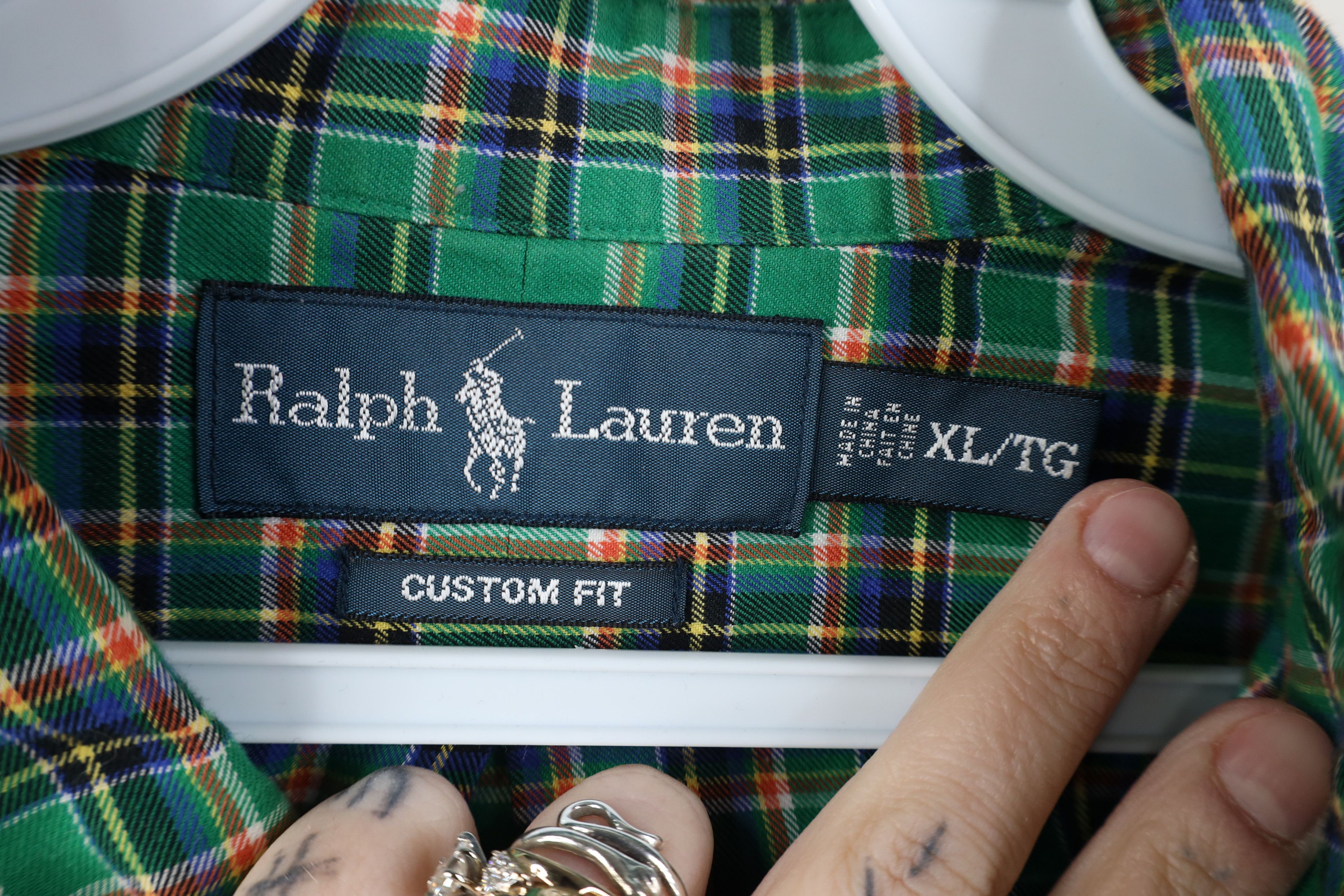 Ralph Lauren Vintage 90s Ralph Lauren Flannel Collared Button Down Shirt Size US XL / EU 56 / 4 - 5 Thumbnail