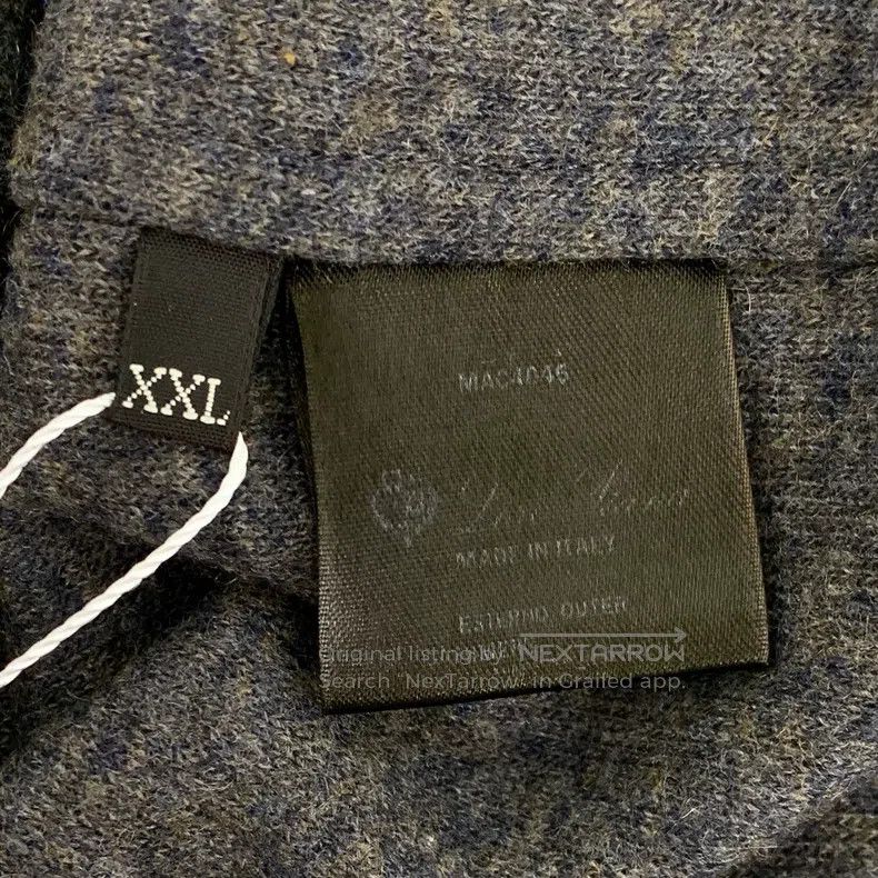 Loro Piana Loro Piana Dark Blue Cashmere Collared Single-breasted Lon Size US XXL / EU 58 / 5 - 6 Thumbnail