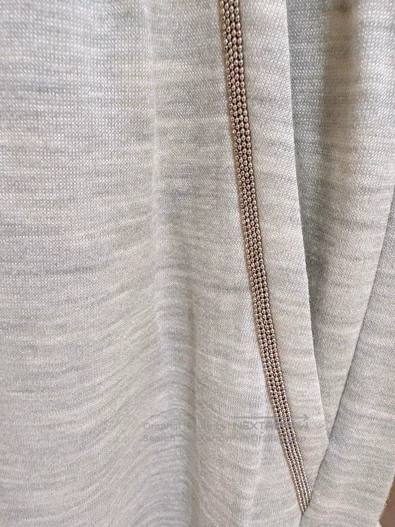 Brunello Cucinelli Brunello Cucinelli size M Light gray silk cotton sport pant Size 25" / US 0 / IT 36 - 3 Thumbnail